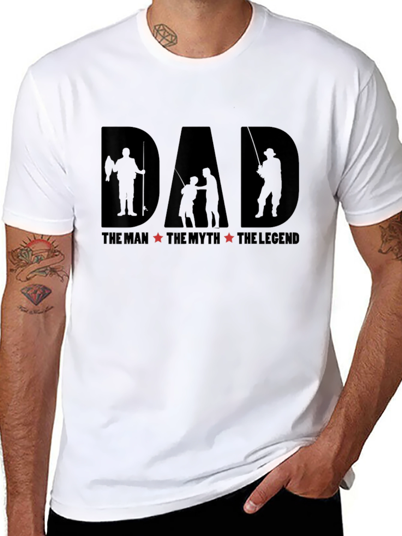 Dad The Man Myth Legend Fishing T-Shirt