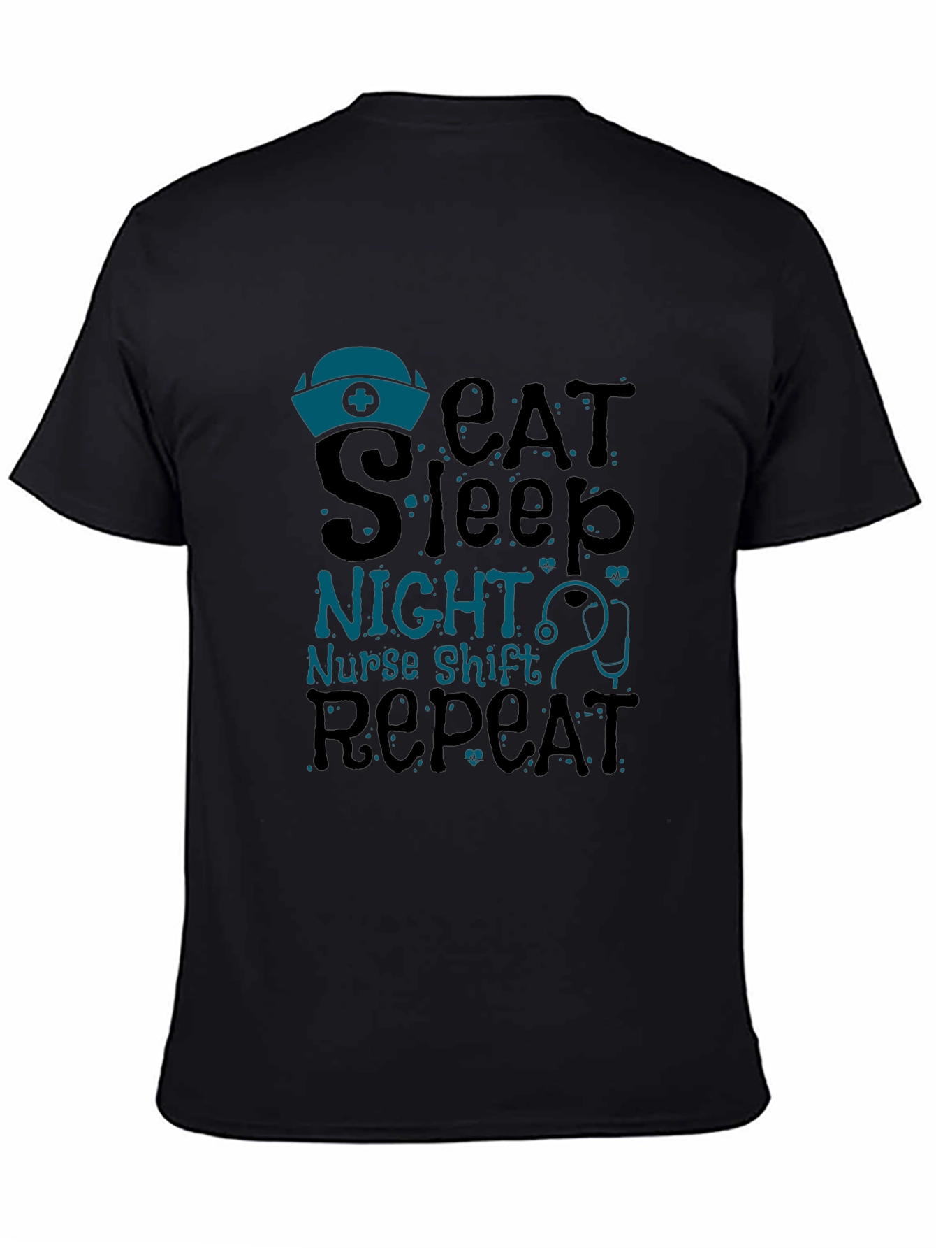 Nurse Night Shift T-Shirt - Eat Sleep Repeat