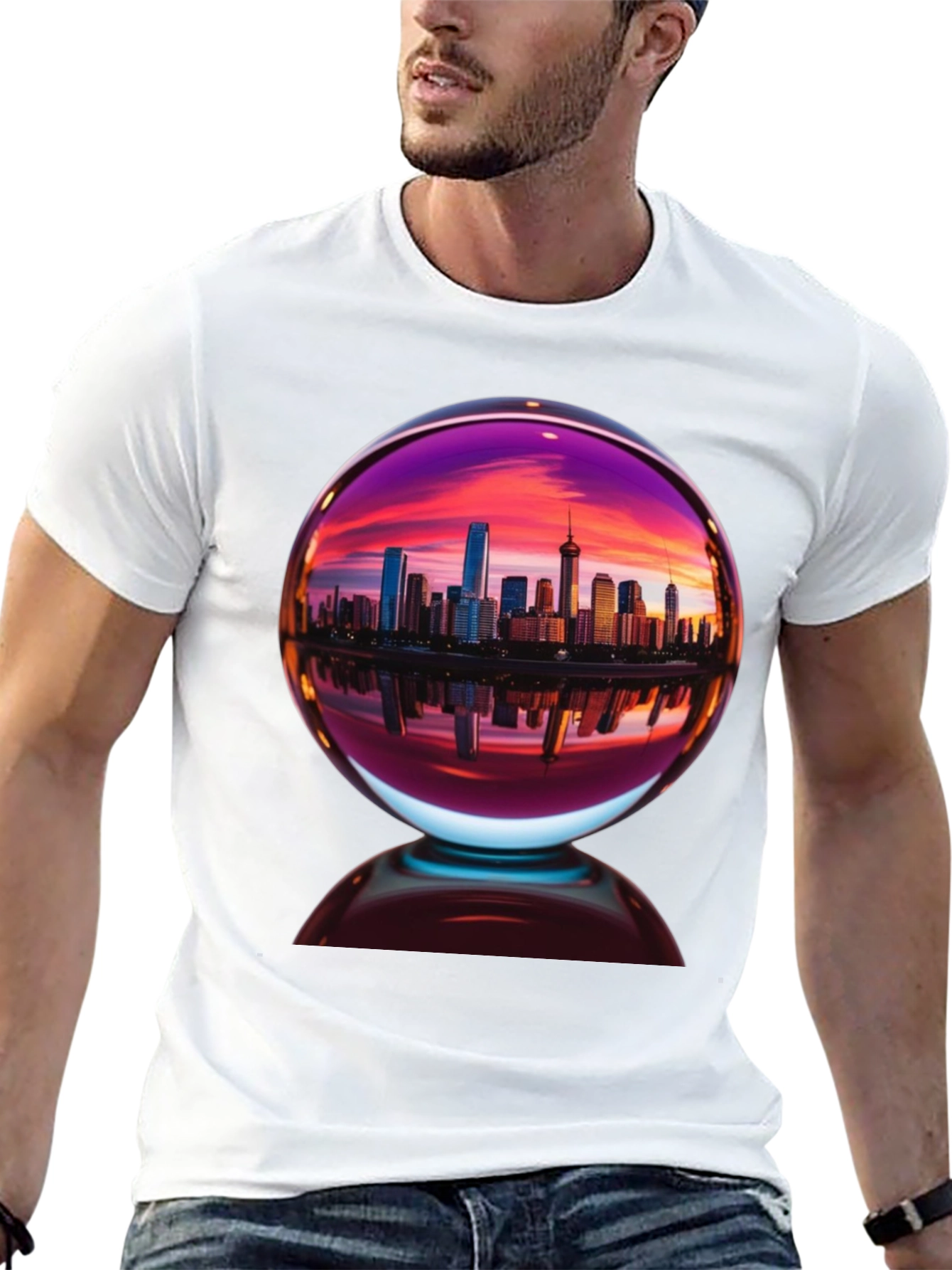 Cityscape Reflection Graphic Tee