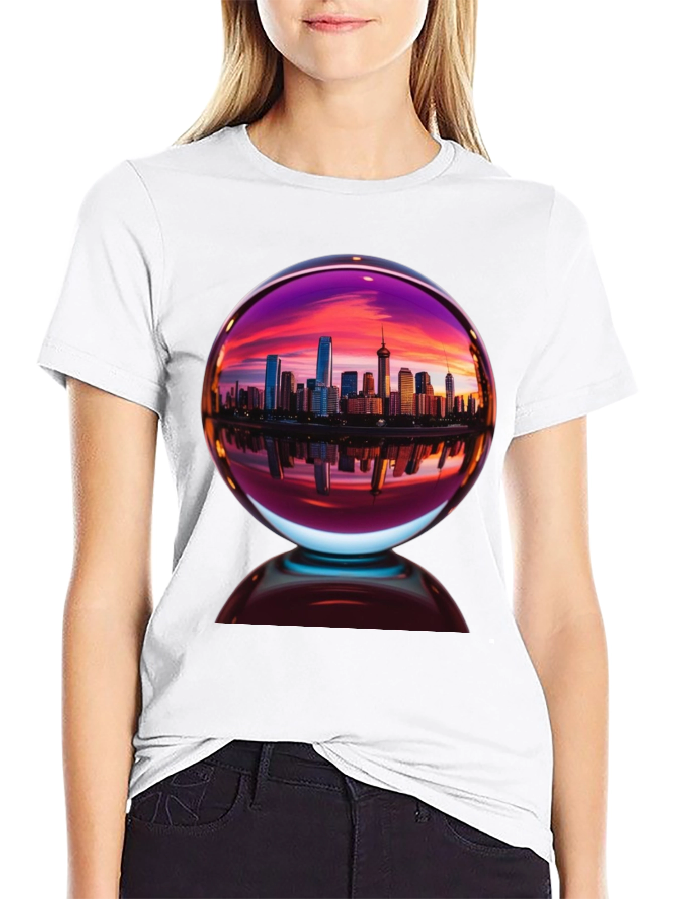 Cityscape Reflection Graphic Tee