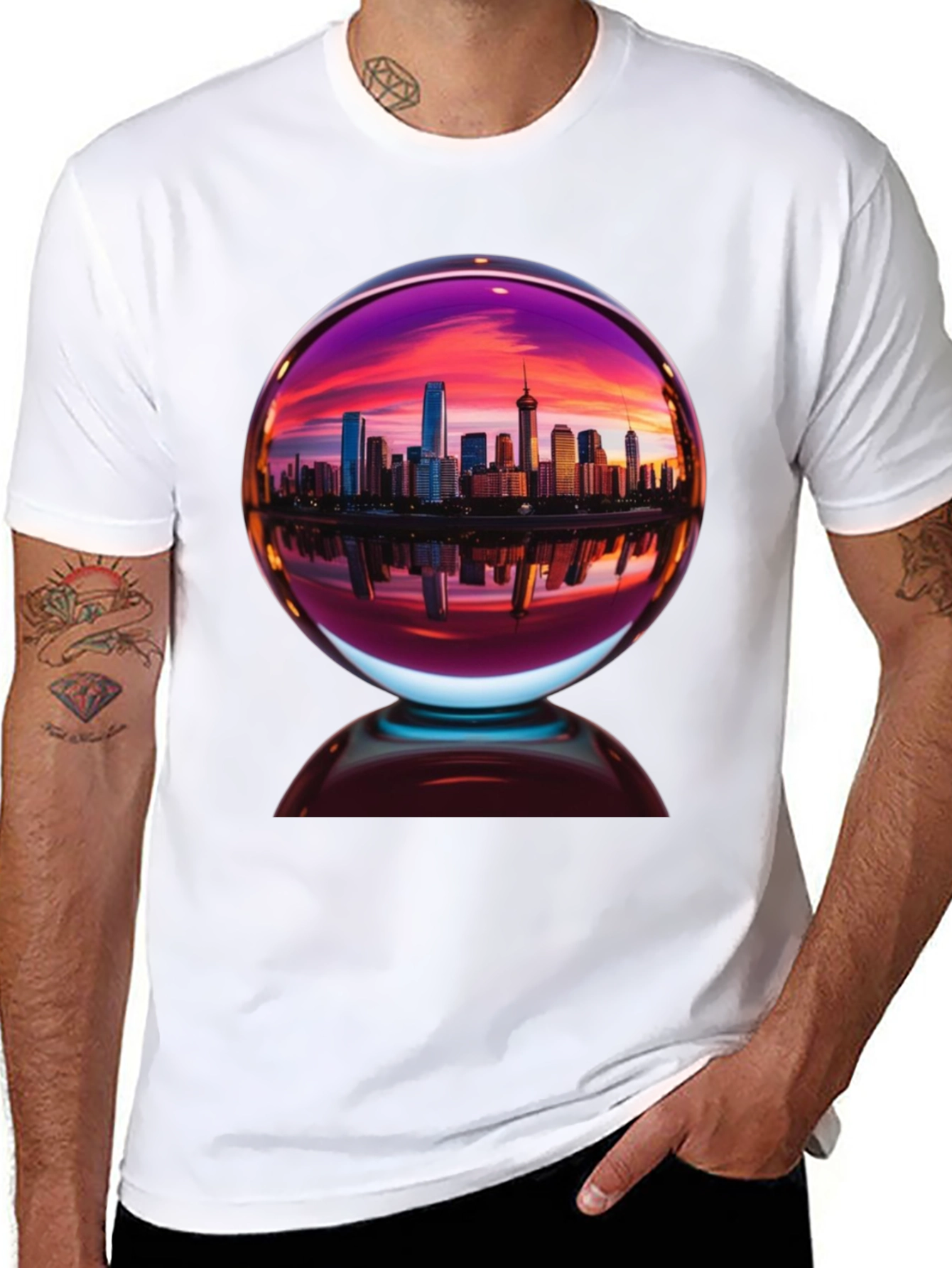 Cityscape Reflection Graphic Tee