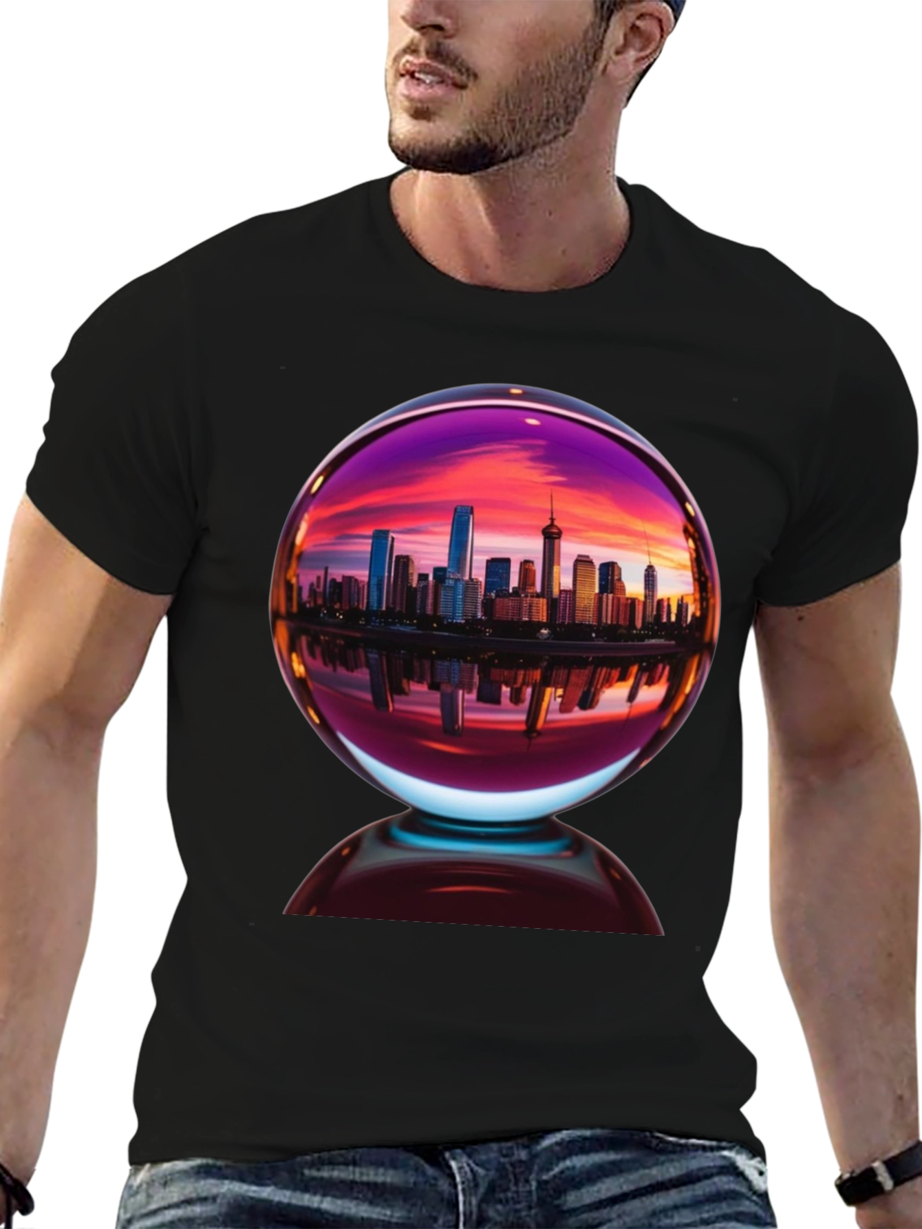 Cityscape Reflection Graphic Tee
