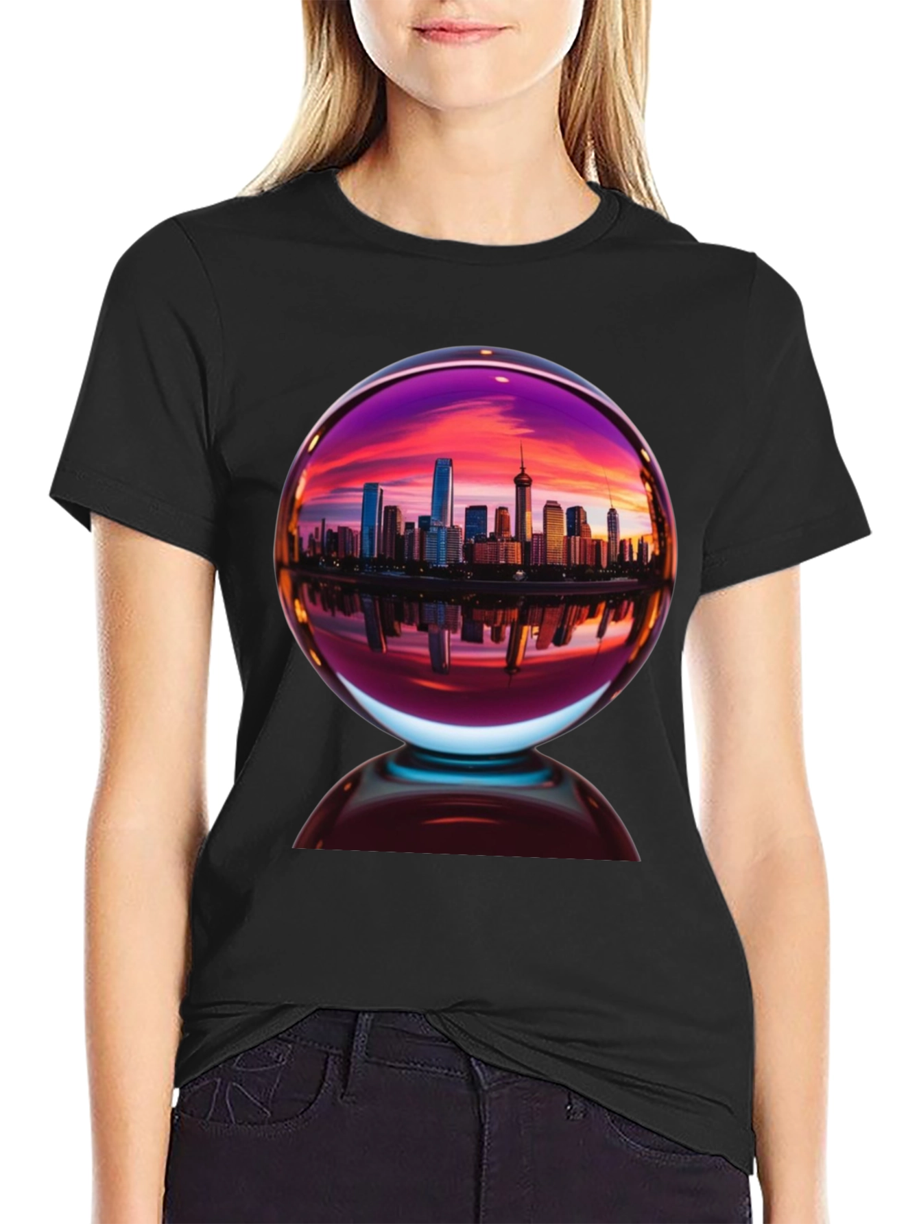 Cityscape Reflection Graphic Tee