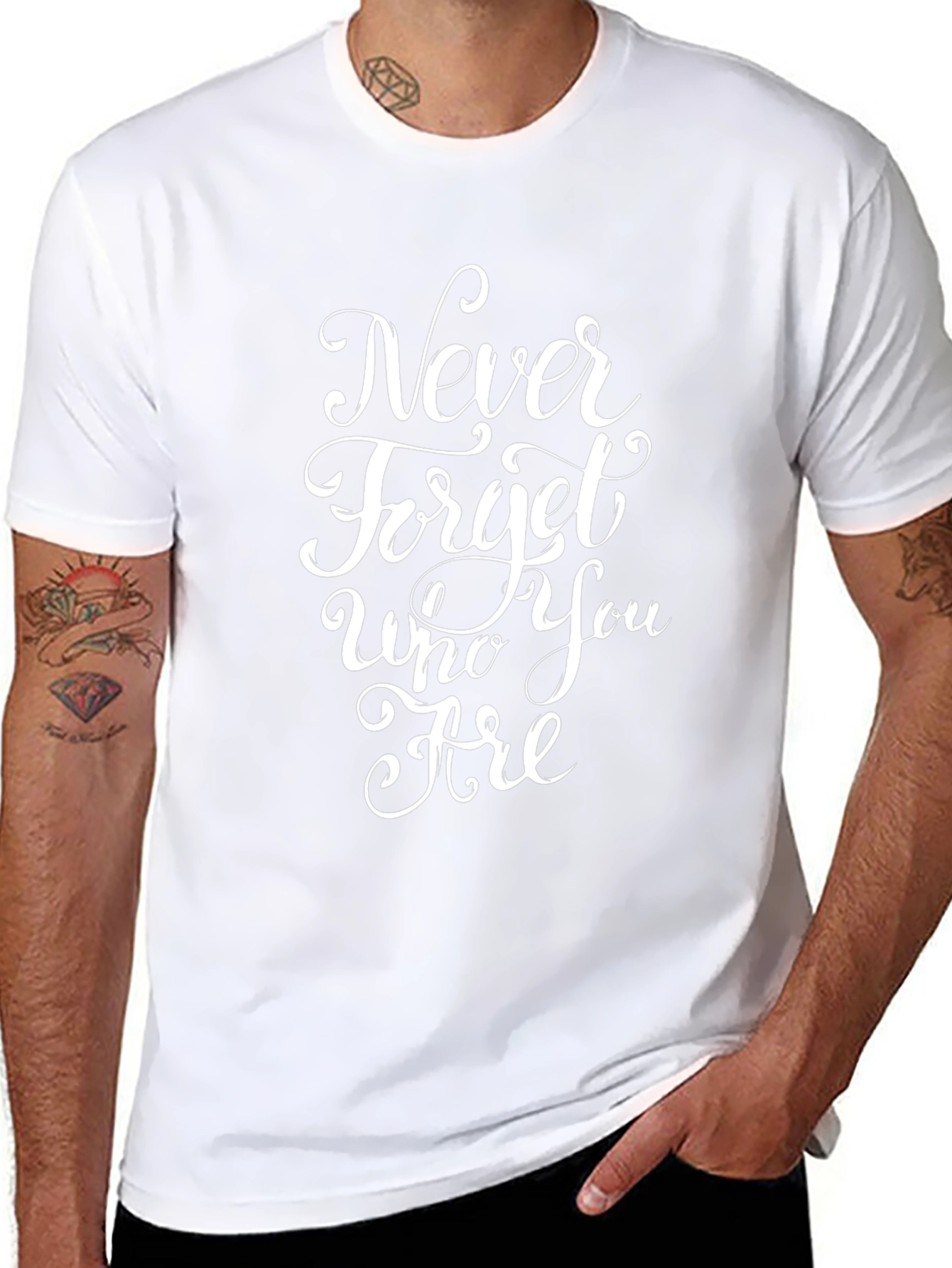 Never Forget Who You Are Black T-Shirt