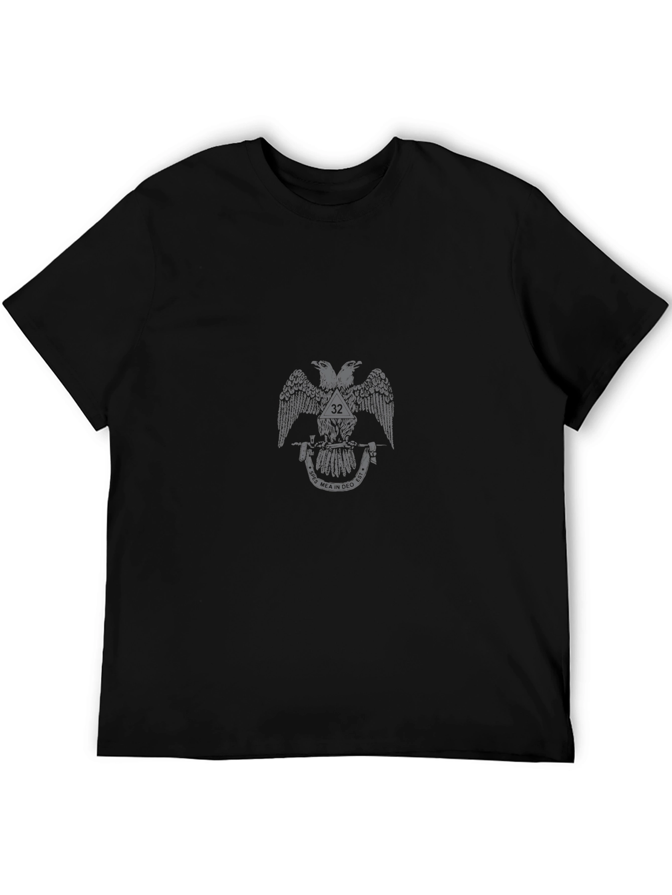 Black T-Shirt with Double Eagle Graphic