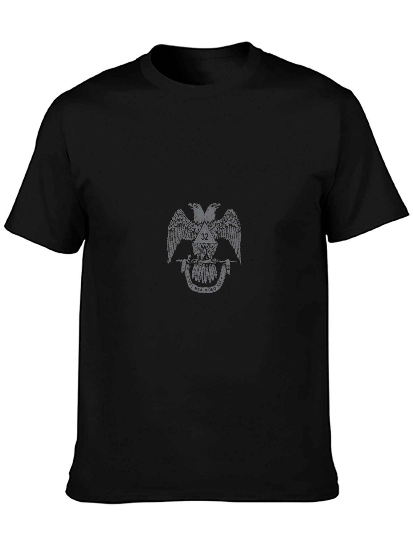 Black T-Shirt with Double Eagle Graphic