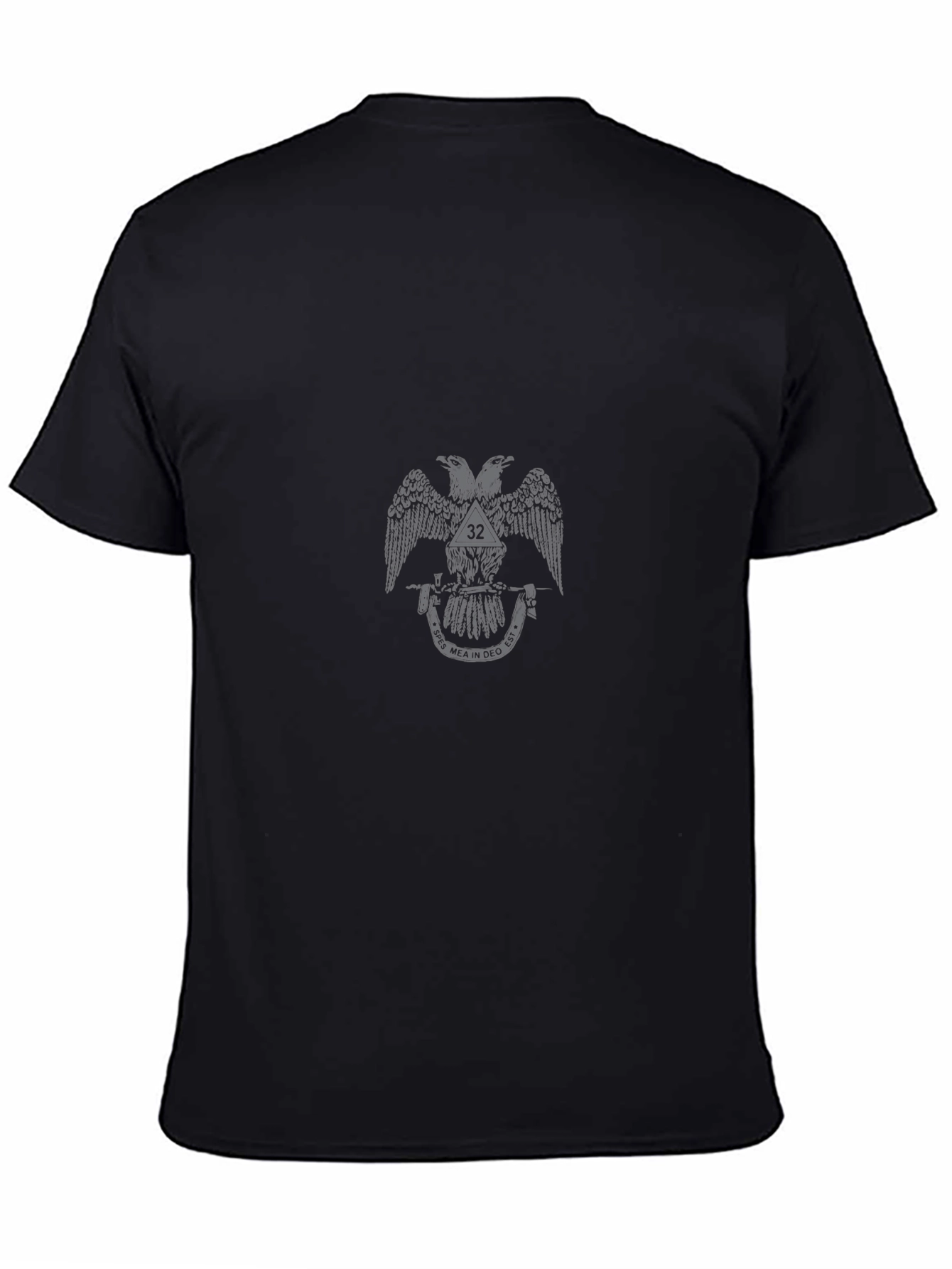 Black T-Shirt with Double Eagle Graphic
