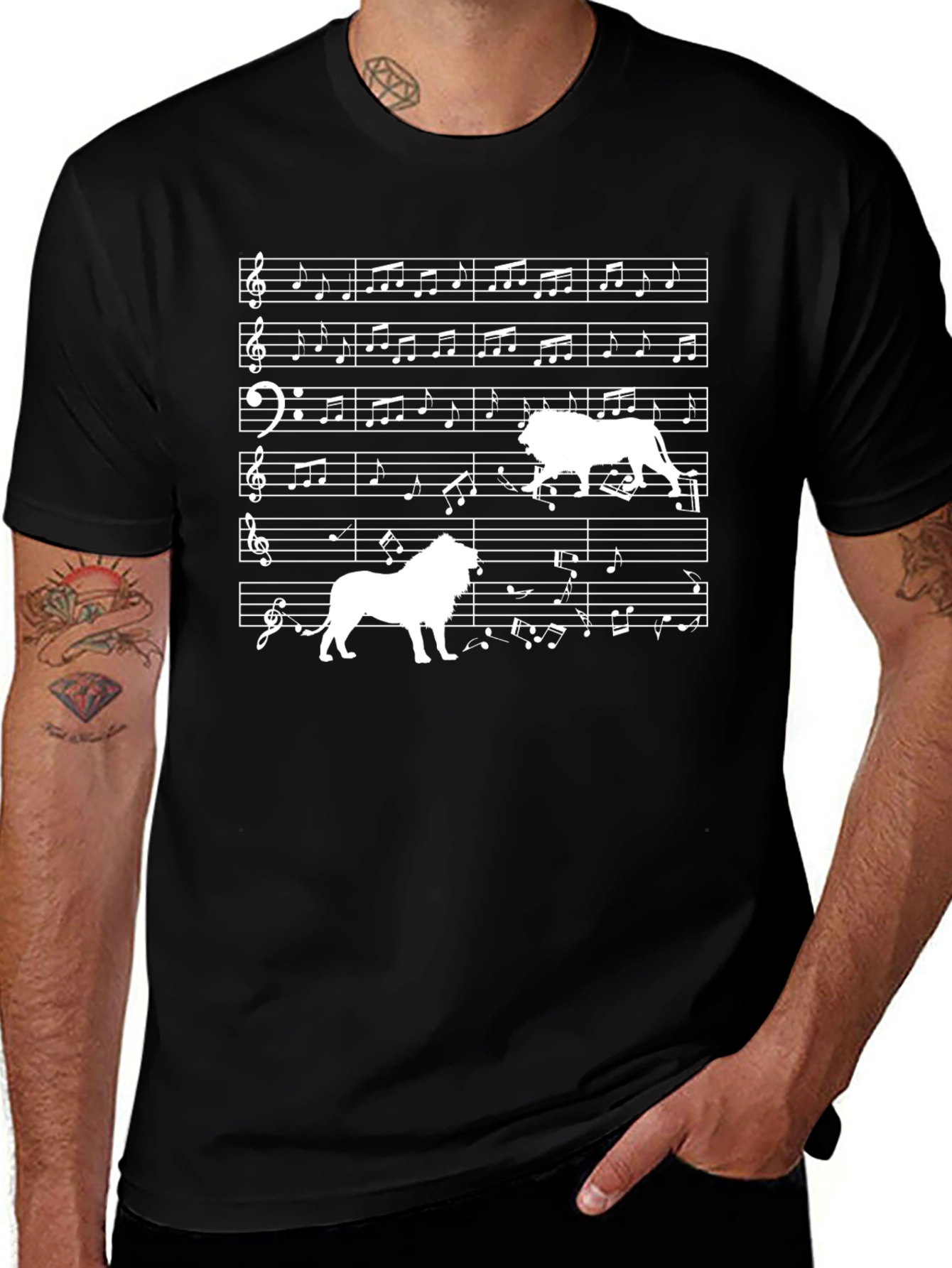 Musical Lion Graphic T-Shirt