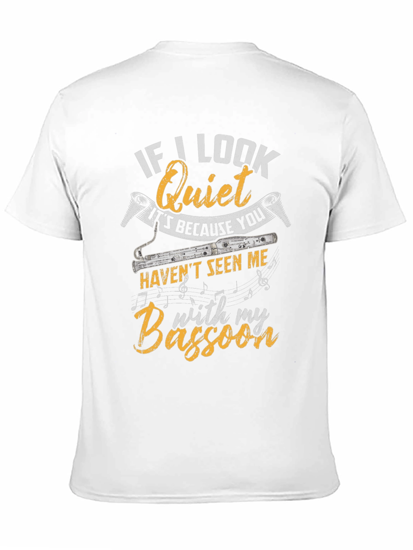 If I Look Quiet Bassoon Player Black T-Shirt