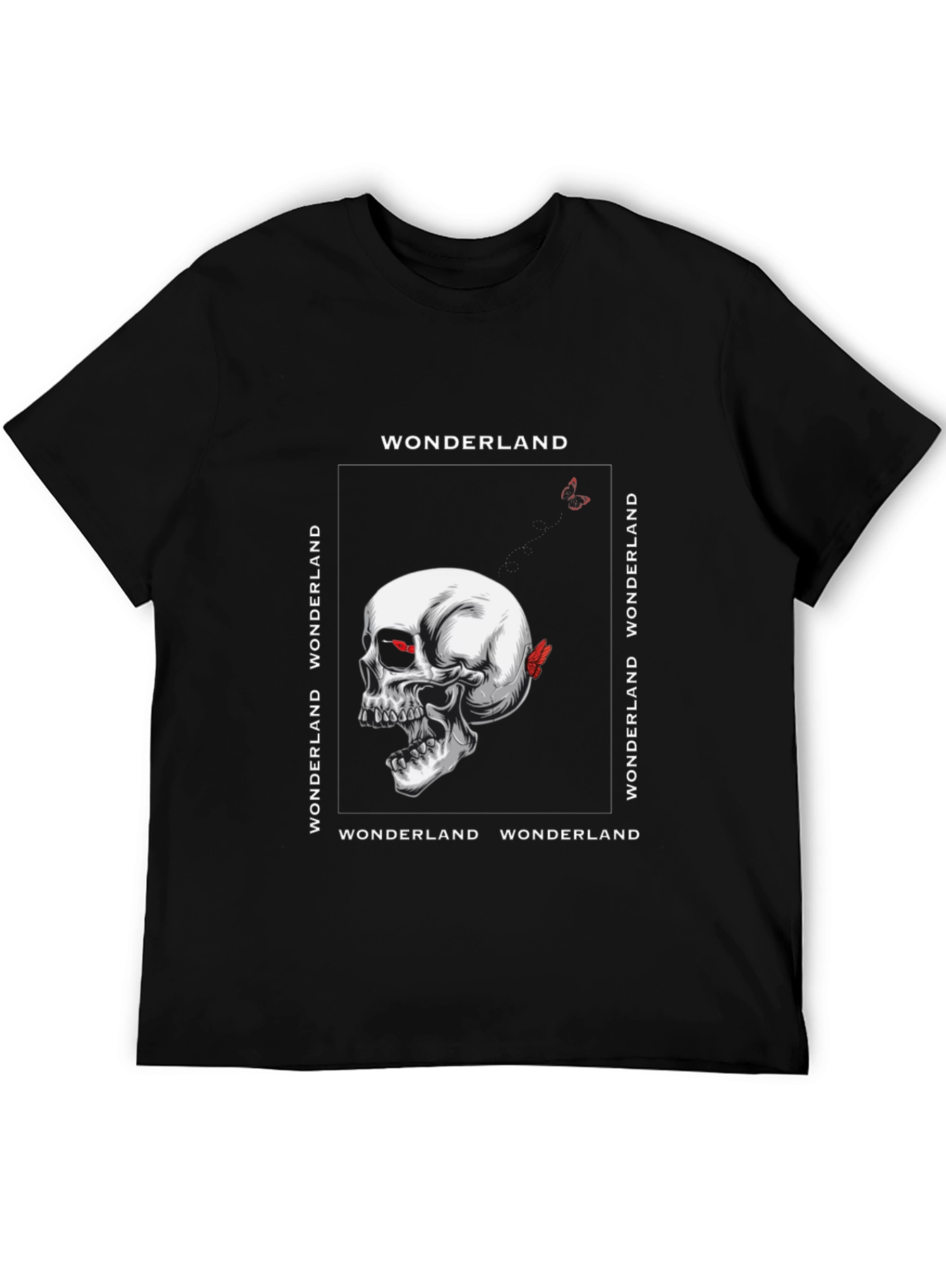 Wonderland Skull Graphic Tee