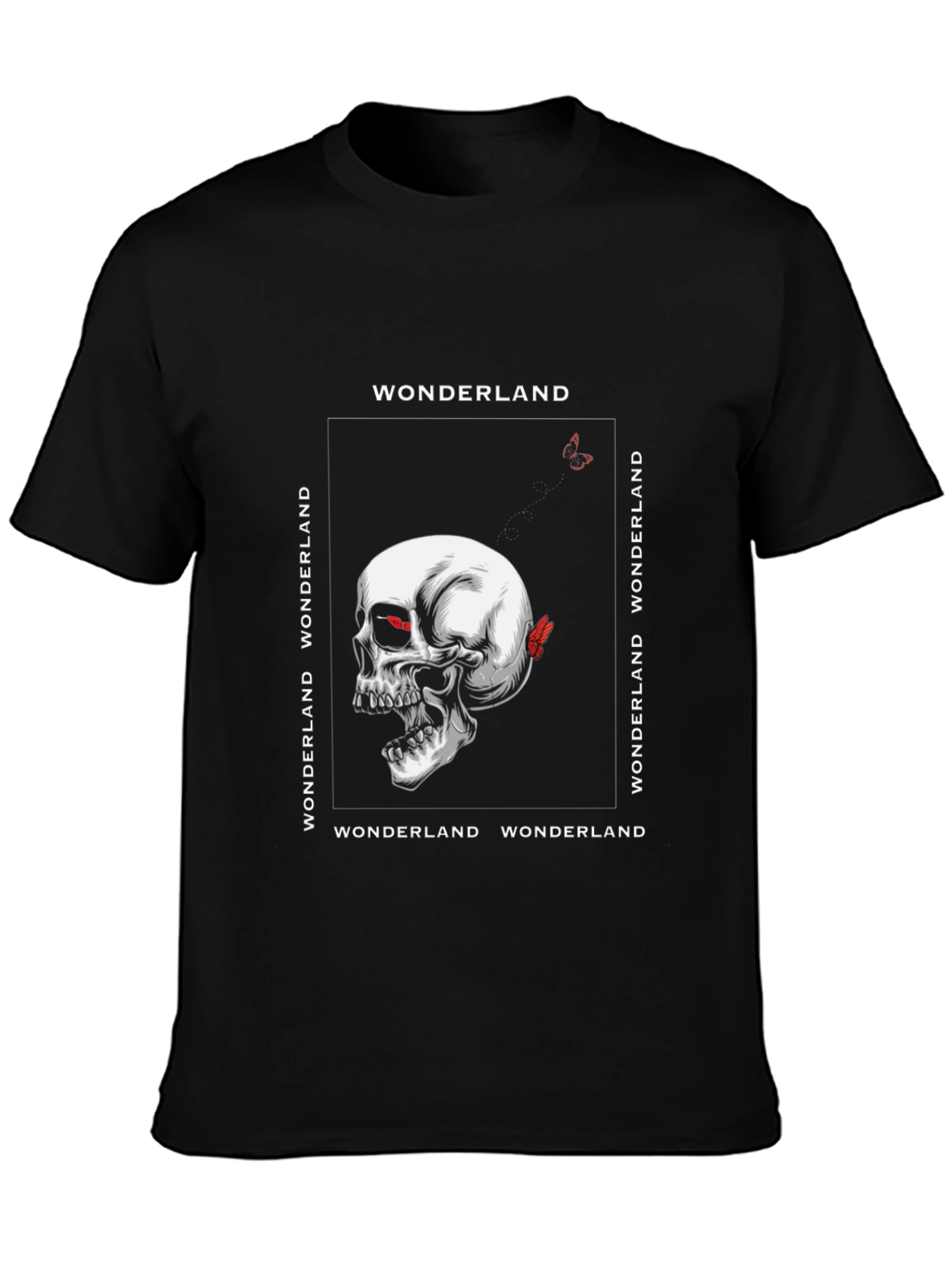Wonderland Skull Graphic Tee