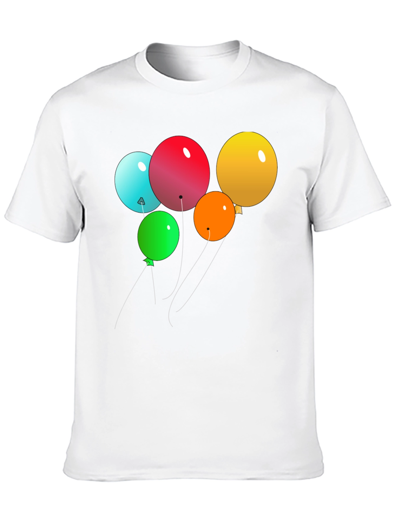 Mens Black Balloon Graphic Tee