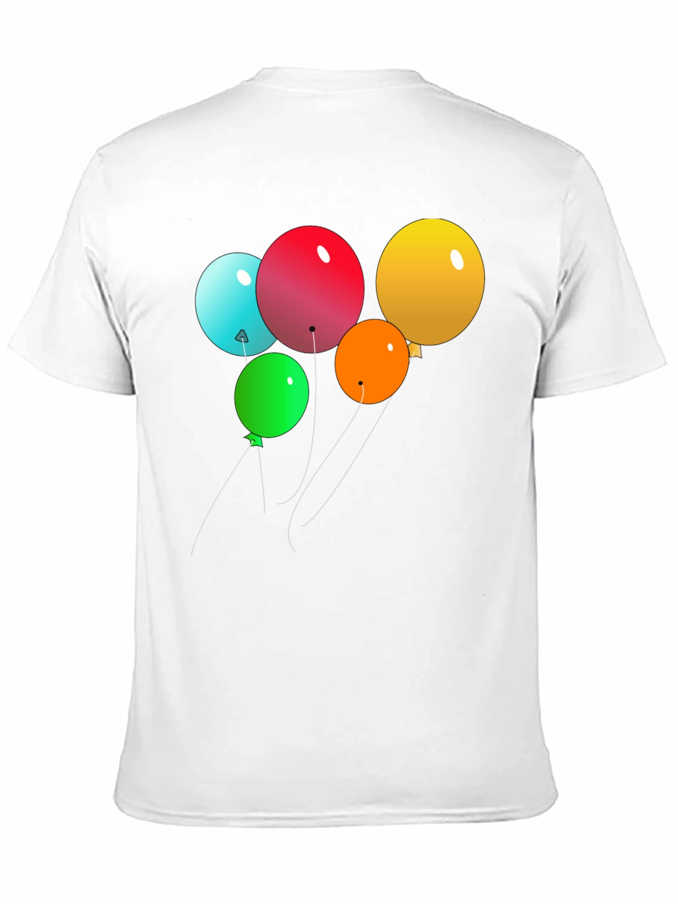 Mens Black Balloon Graphic Tee