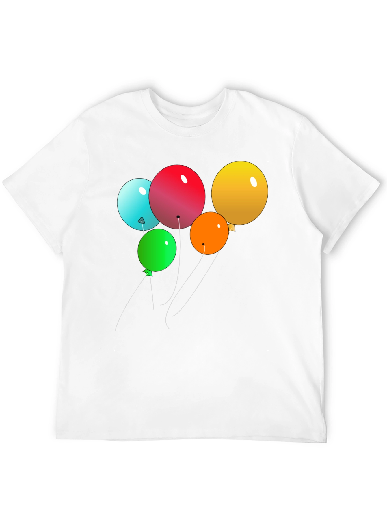Mens Black Balloon Graphic Tee
