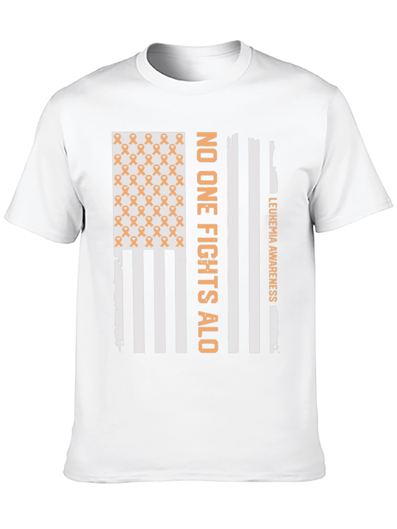 Leukemia Awareness T-Shirt - No One Fights Alone