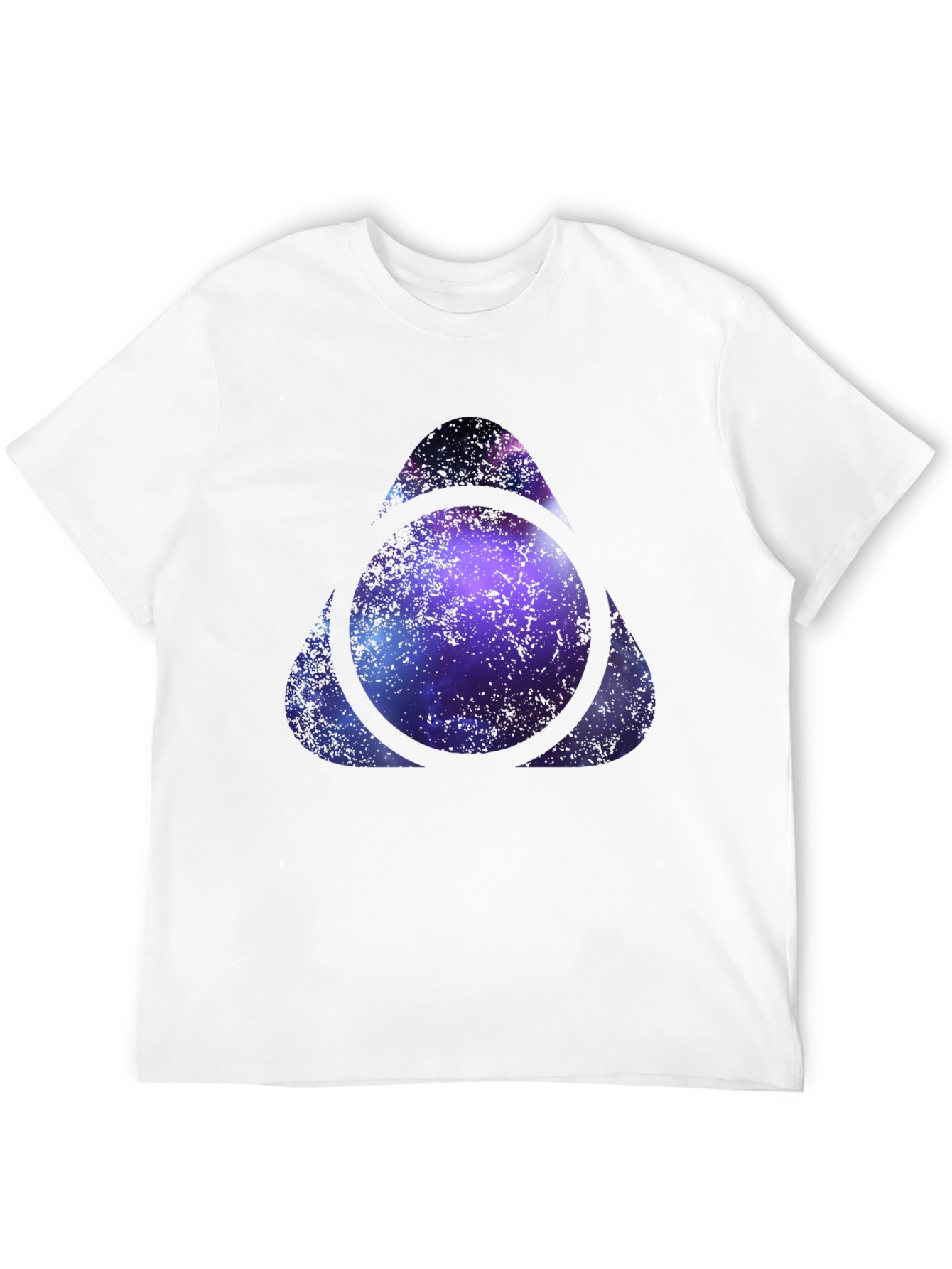 Galaxy Triangle Circle Graphic Black T-Shirt