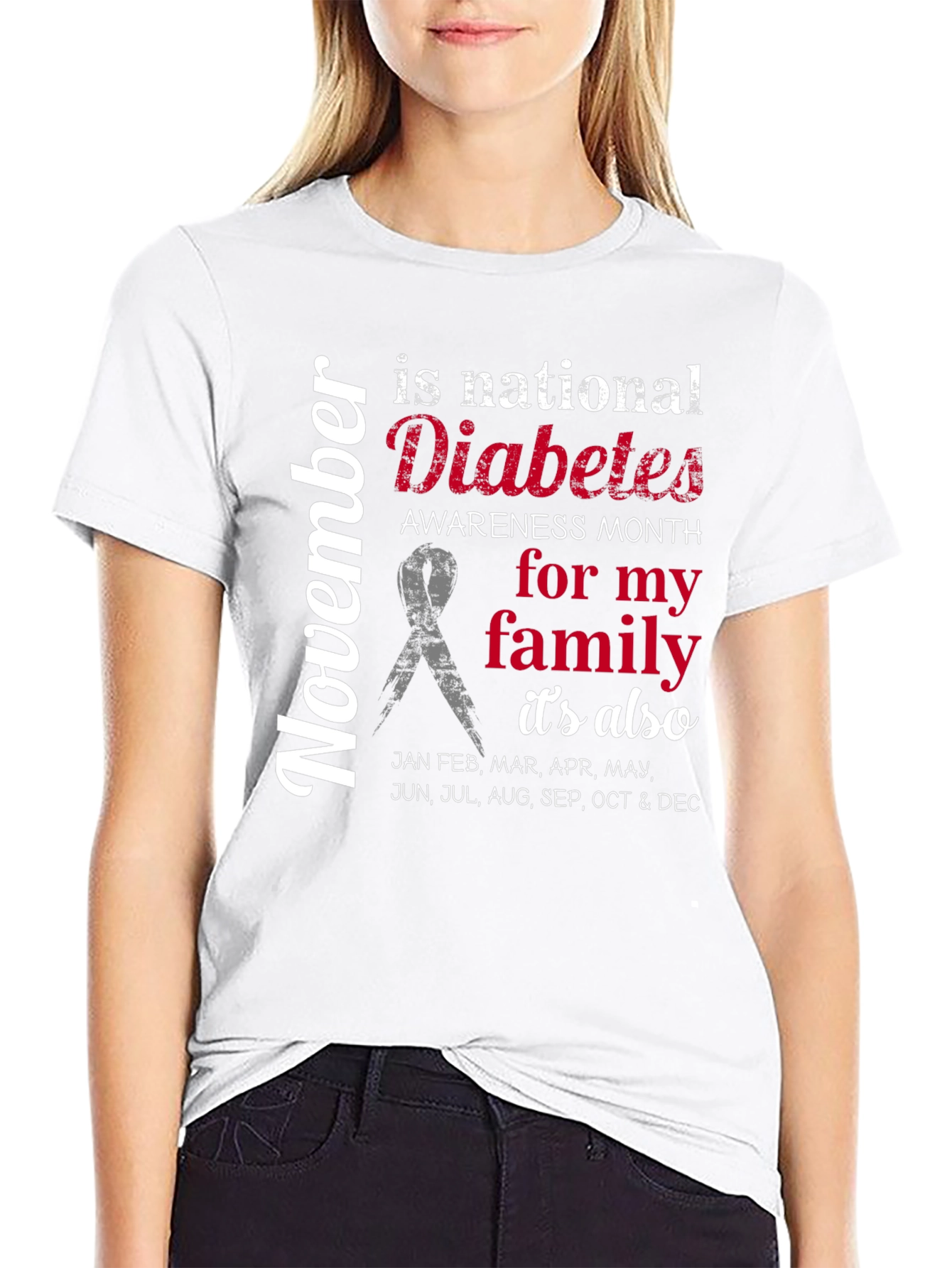 Diabetes Awareness T-Shirt - Family Support Month Tee