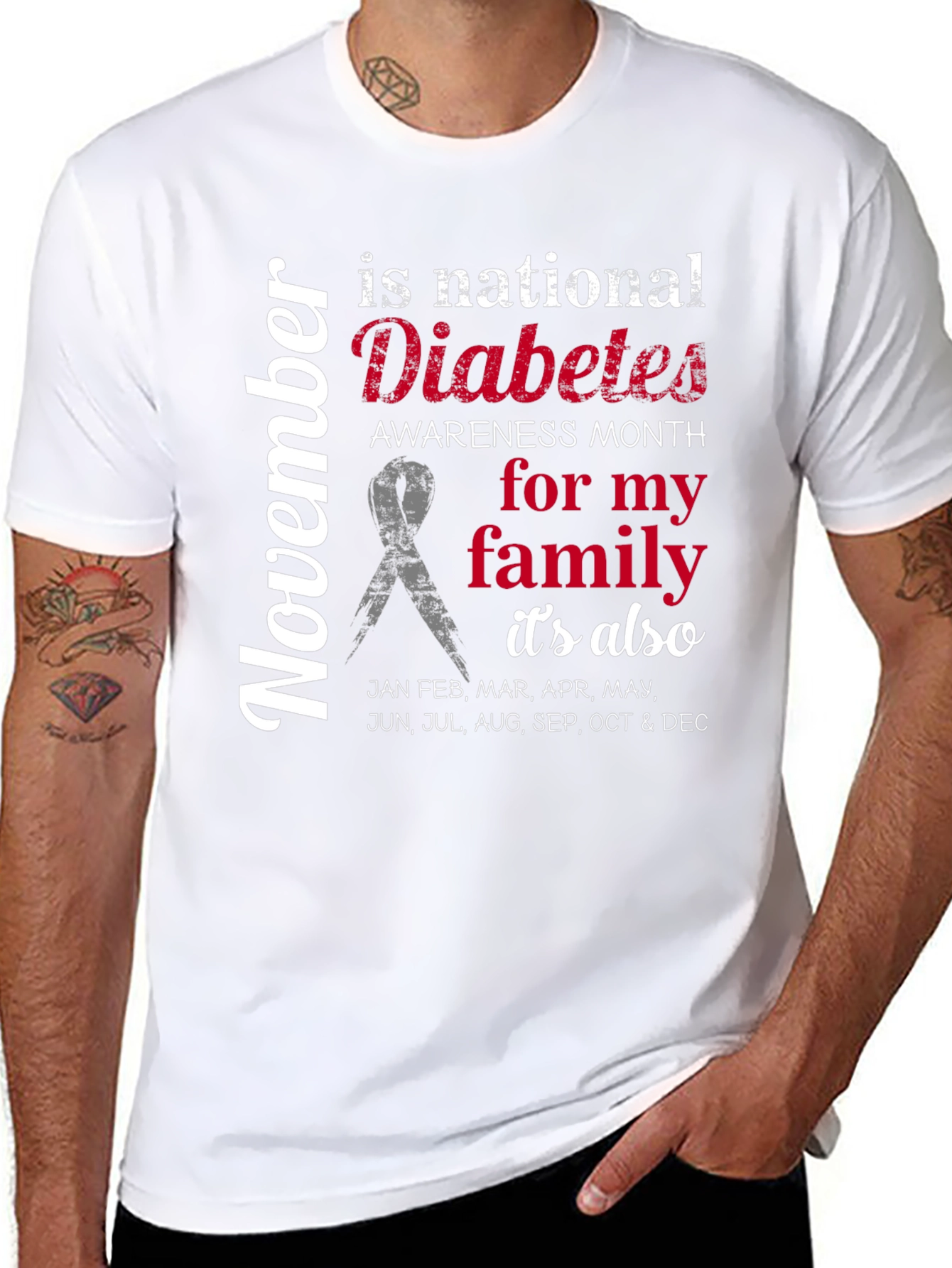 Diabetes Awareness T-Shirt - Family Support Month Tee