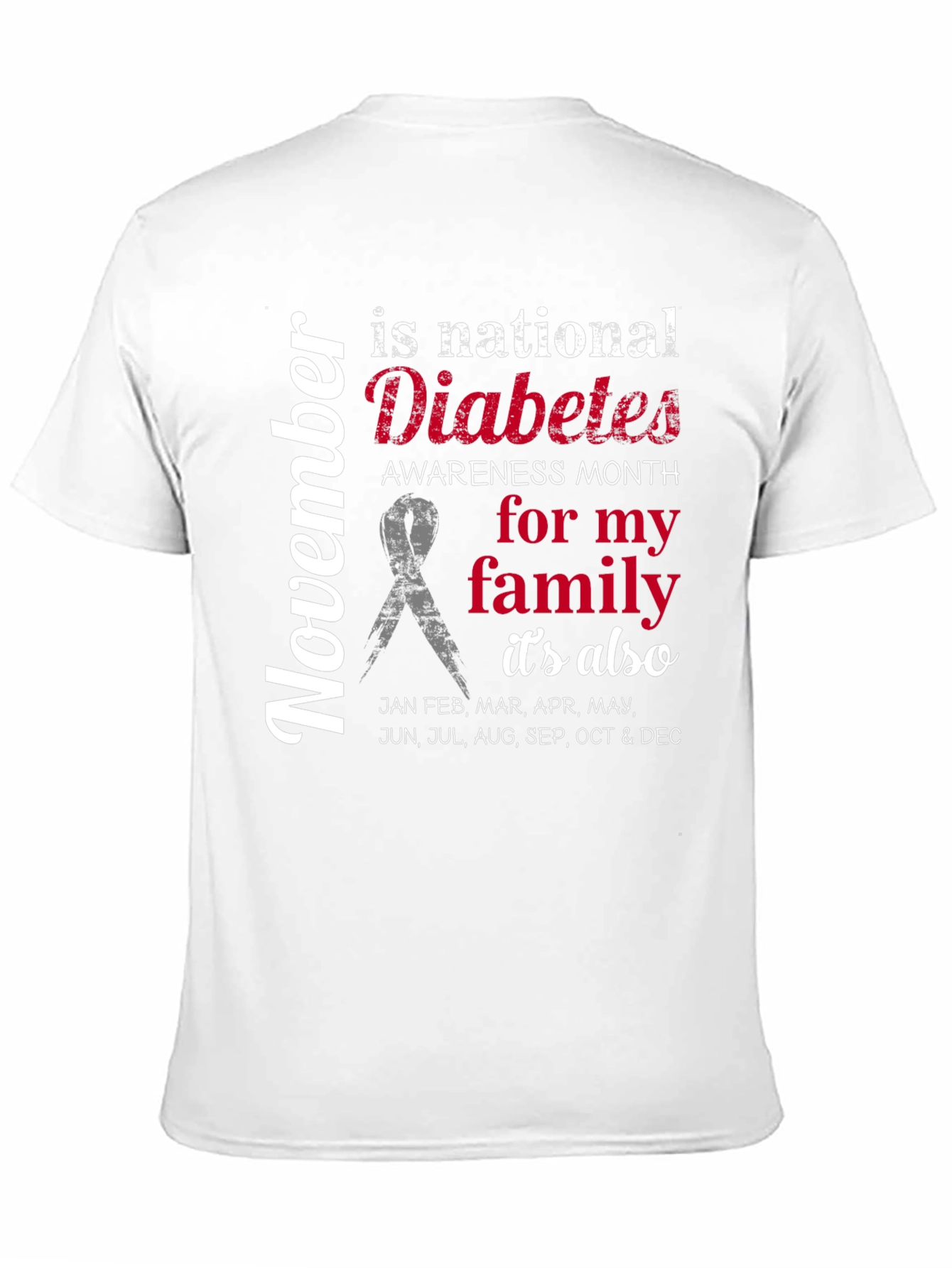 Diabetes Awareness T-Shirt - Family Support Month Tee
