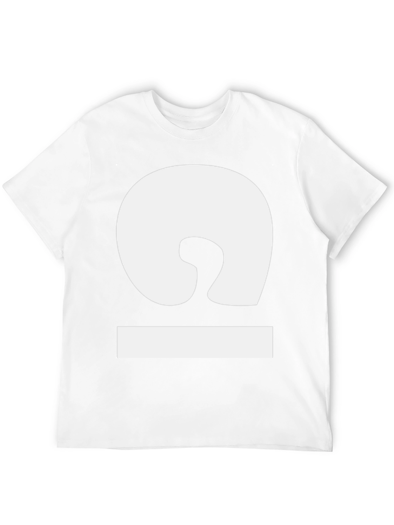 Modern Minimalist White Symbol Black T-Shirt