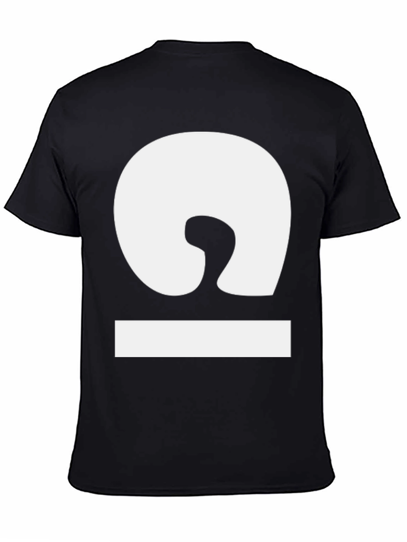 Modern Minimalist White Symbol Black T-Shirt