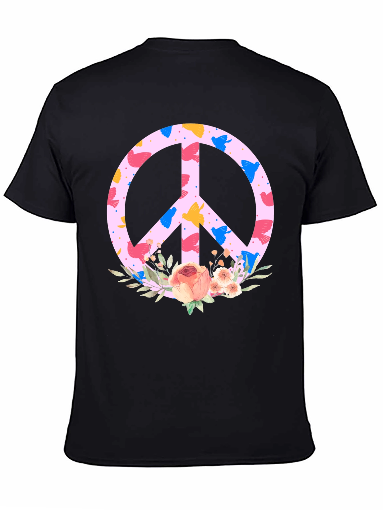 Floral Peace Sign T-Shirt - Trendy Graphic Tee