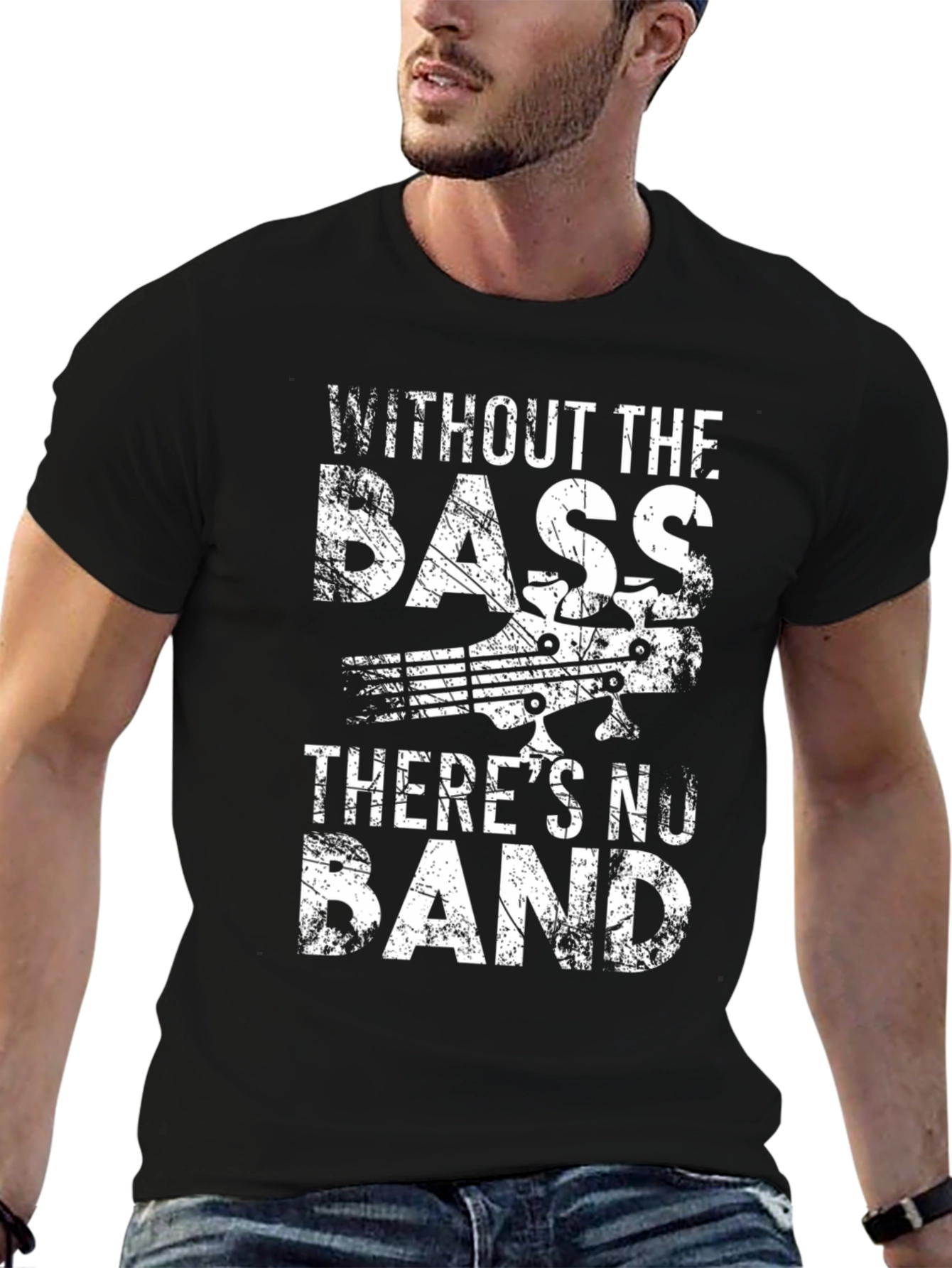 Without the Bass Theres No Band Black T-Shirt