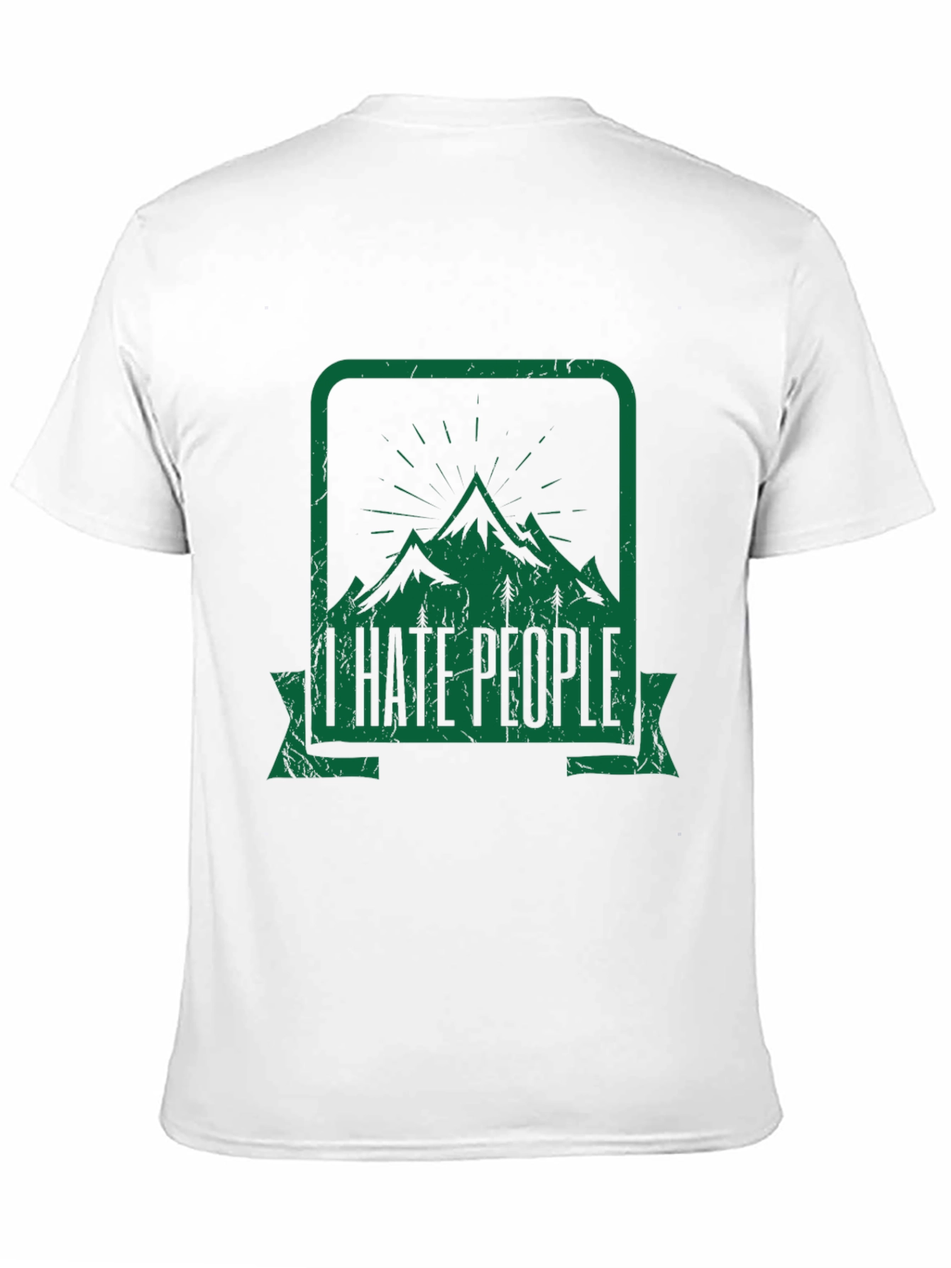 I Hate People Mountain Graphic Black Tee