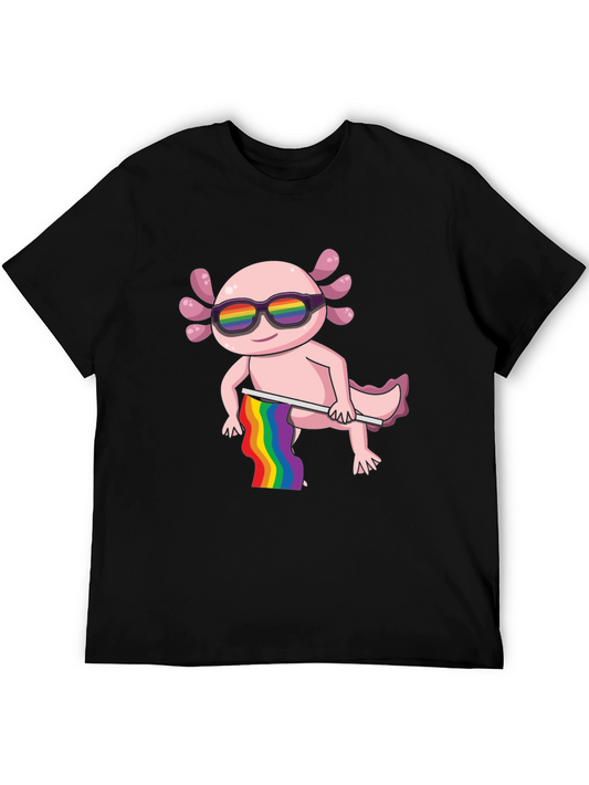 Axolotl Pride T-Shirt - LGBTQ+ Rainbow Design