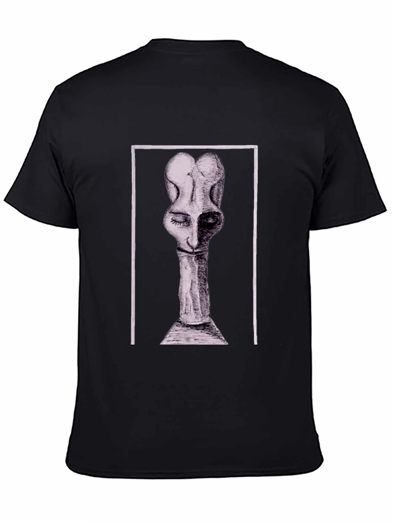 Abstract Art Graphic Tee - Black