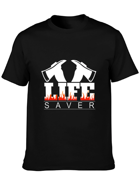 Firefighter Lifesaver Graphic Tee