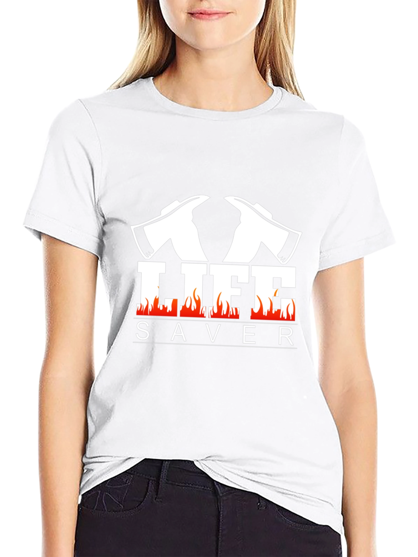 Firefighter Lifesaver Graphic Tee