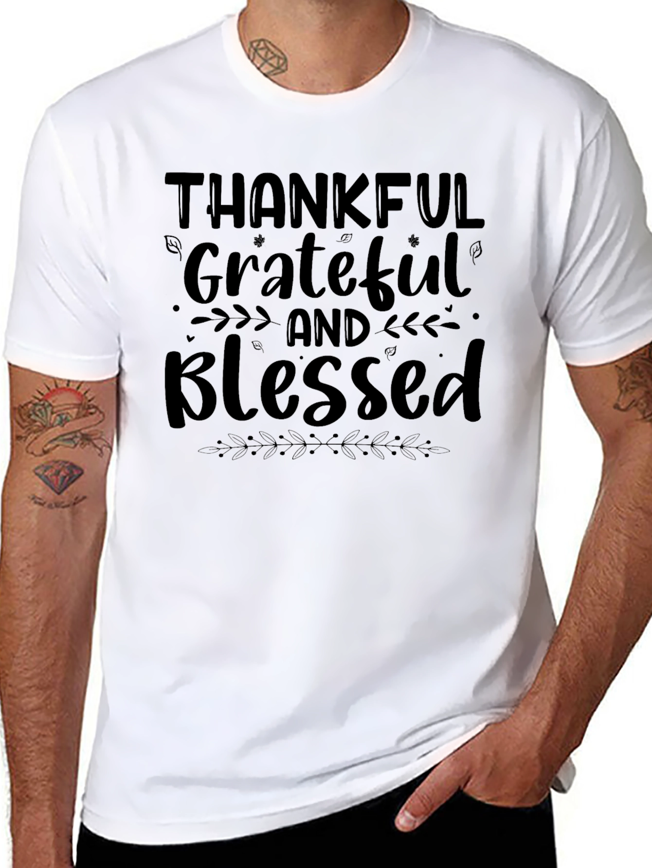 Thankful Grateful & Blessed Tee