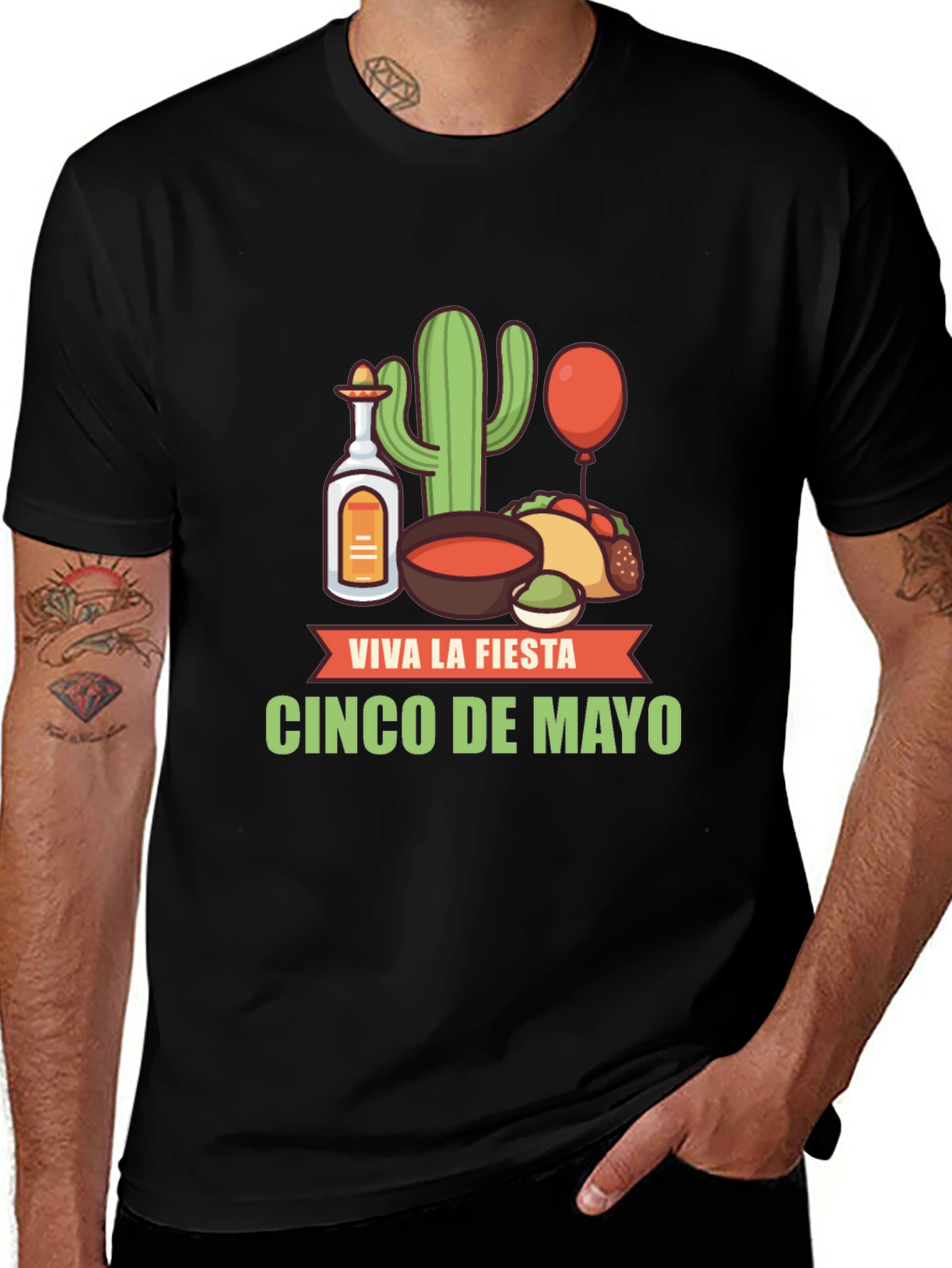 Cinco de Mayo Fiesta T-Shirt - Black
