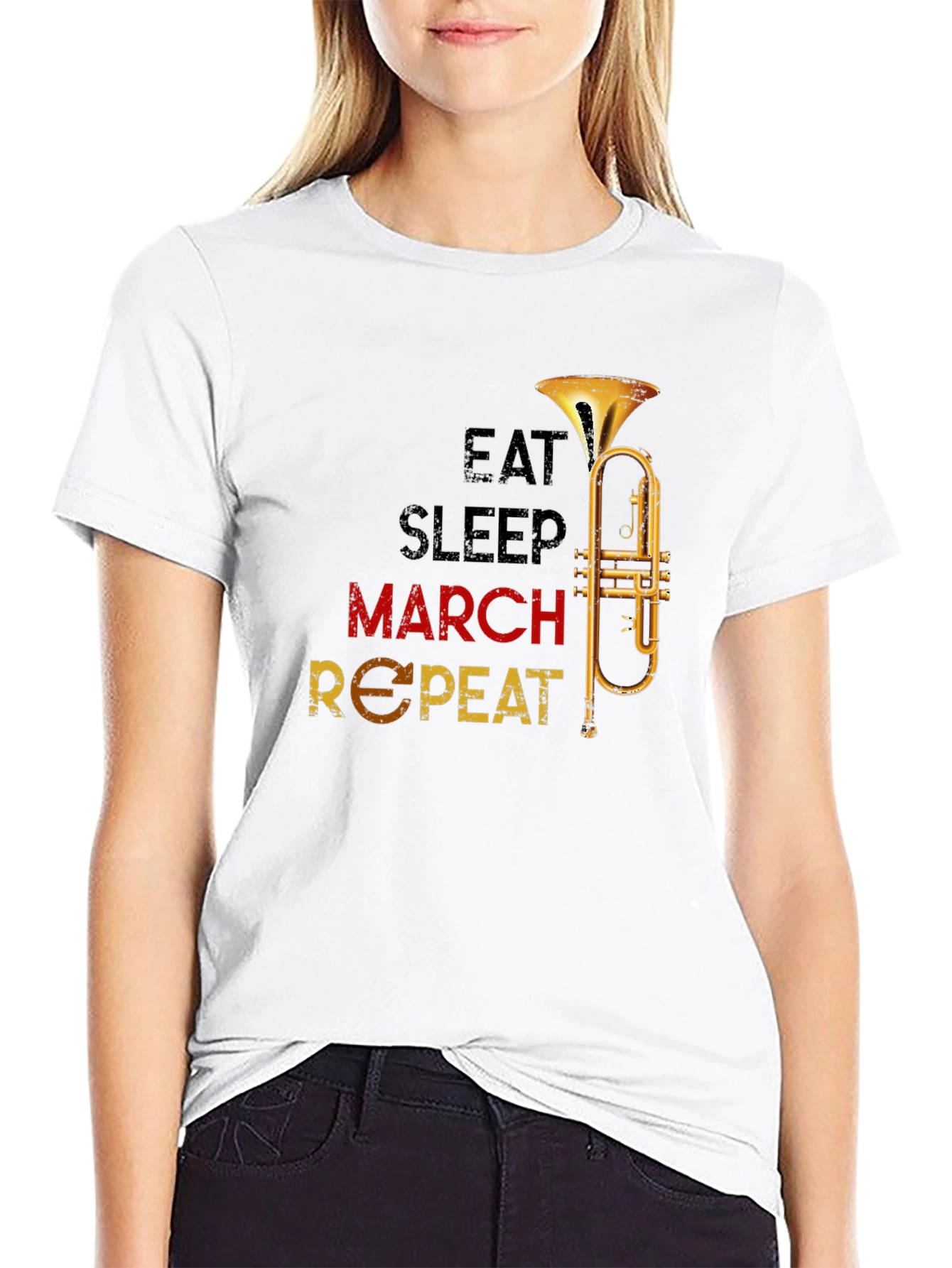 Eat Sleep March Repeat Trumpet T-Shirt