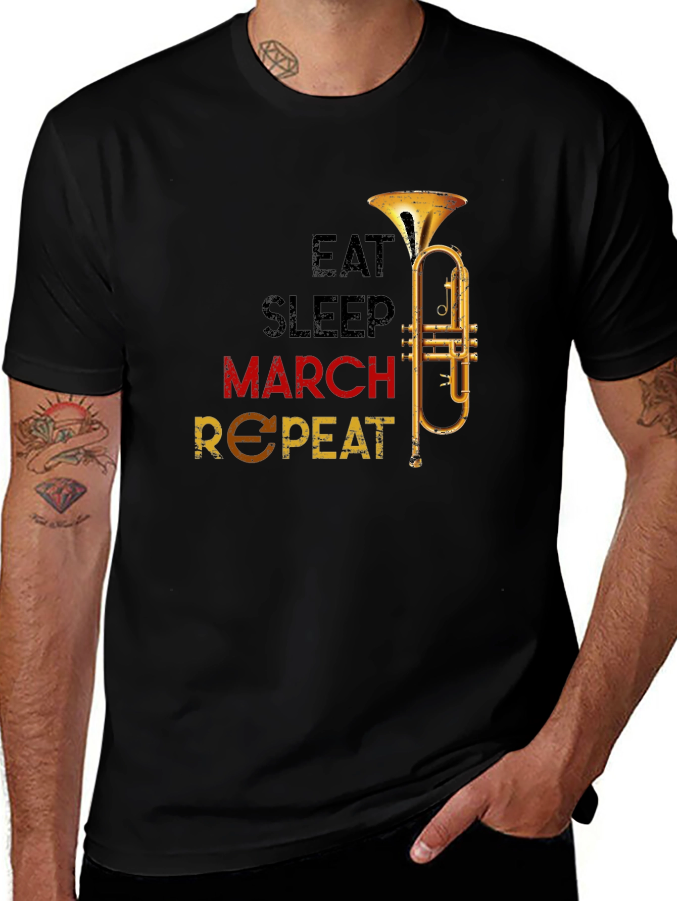Eat Sleep March Repeat Trumpet T-Shirt