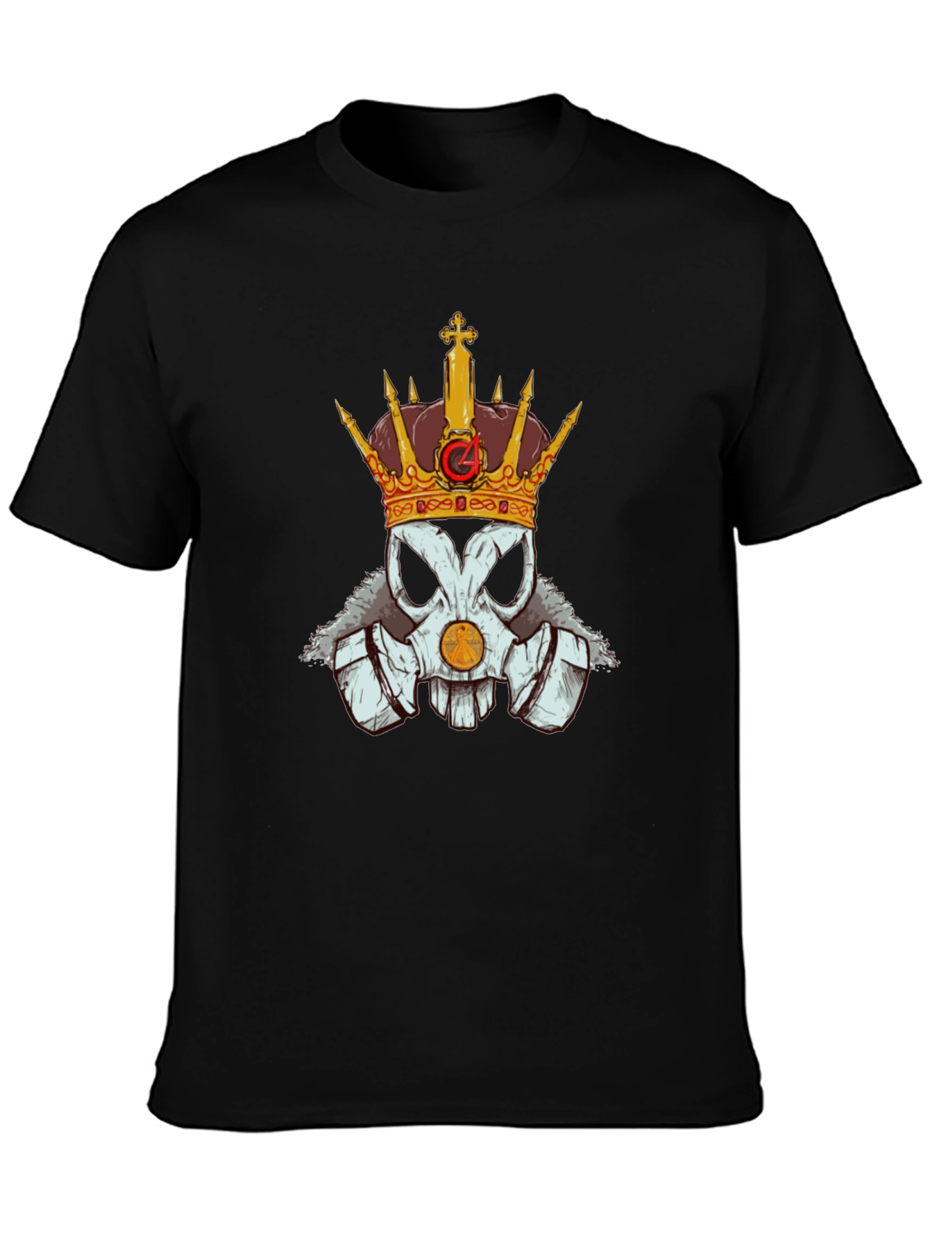 Skull King Graphic Tee - Crowned Skull T-Shirt