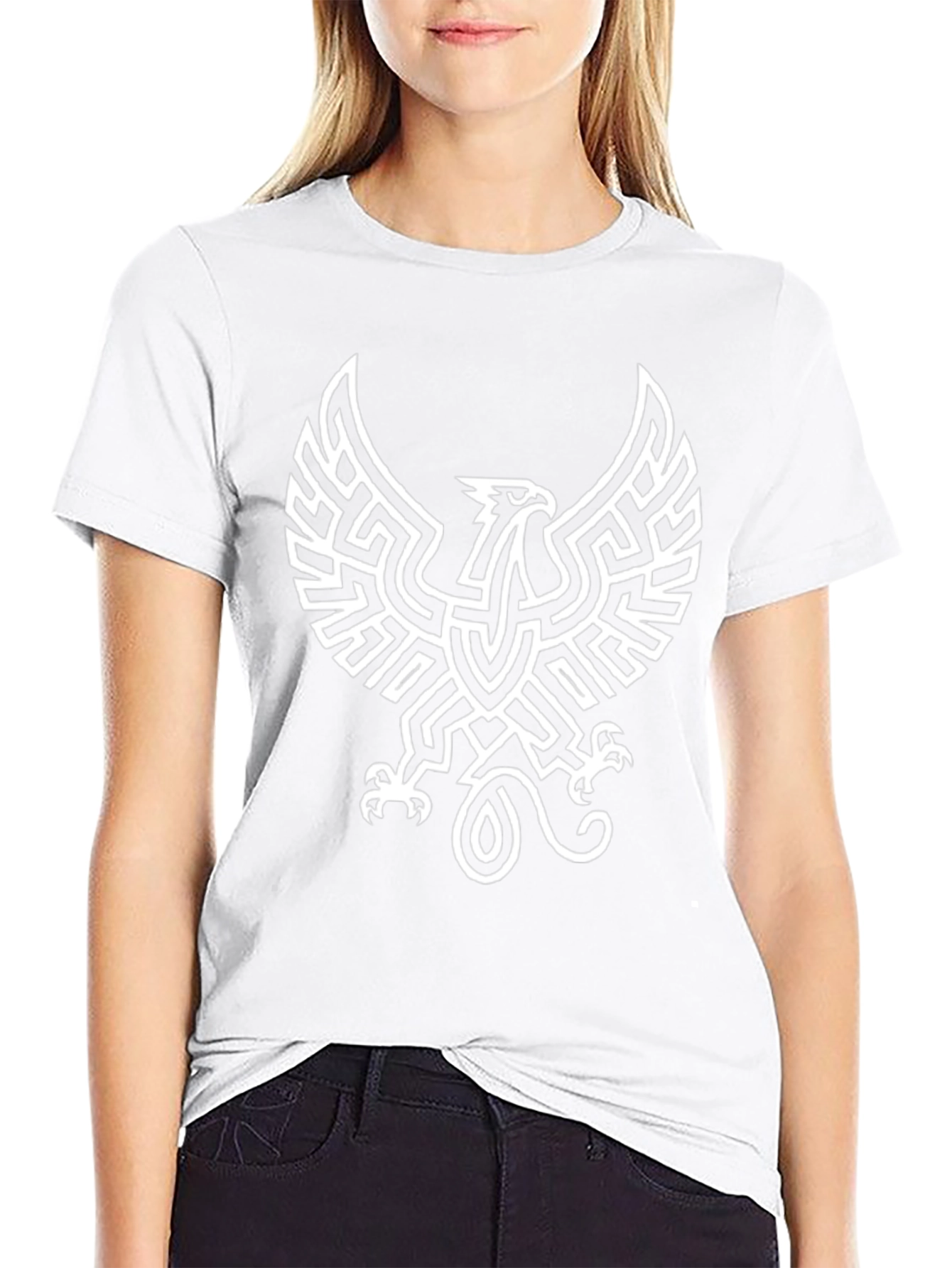 Black T-Shirt with Phoenix Graphic Design