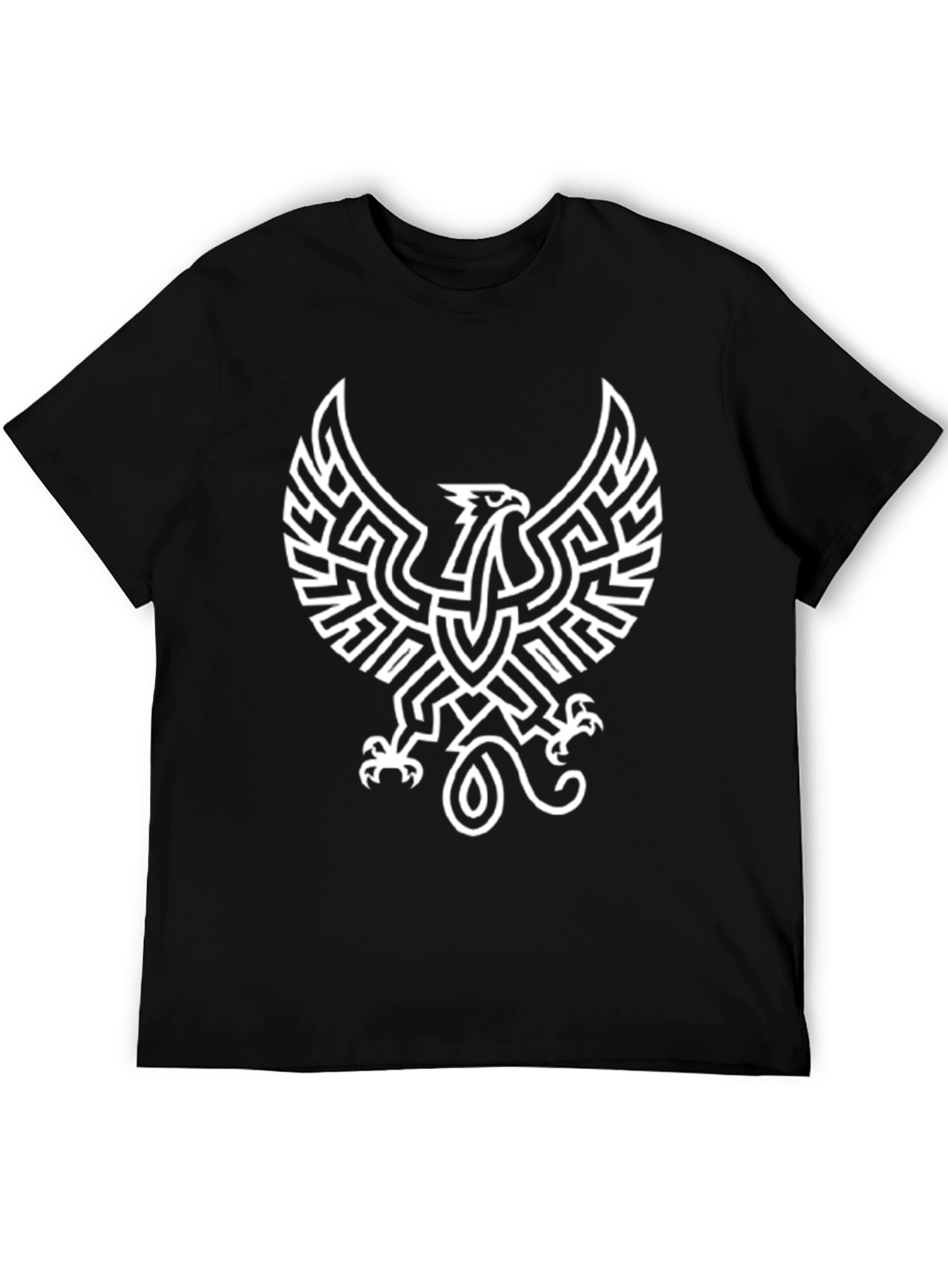 Black T-Shirt with Phoenix Graphic Design