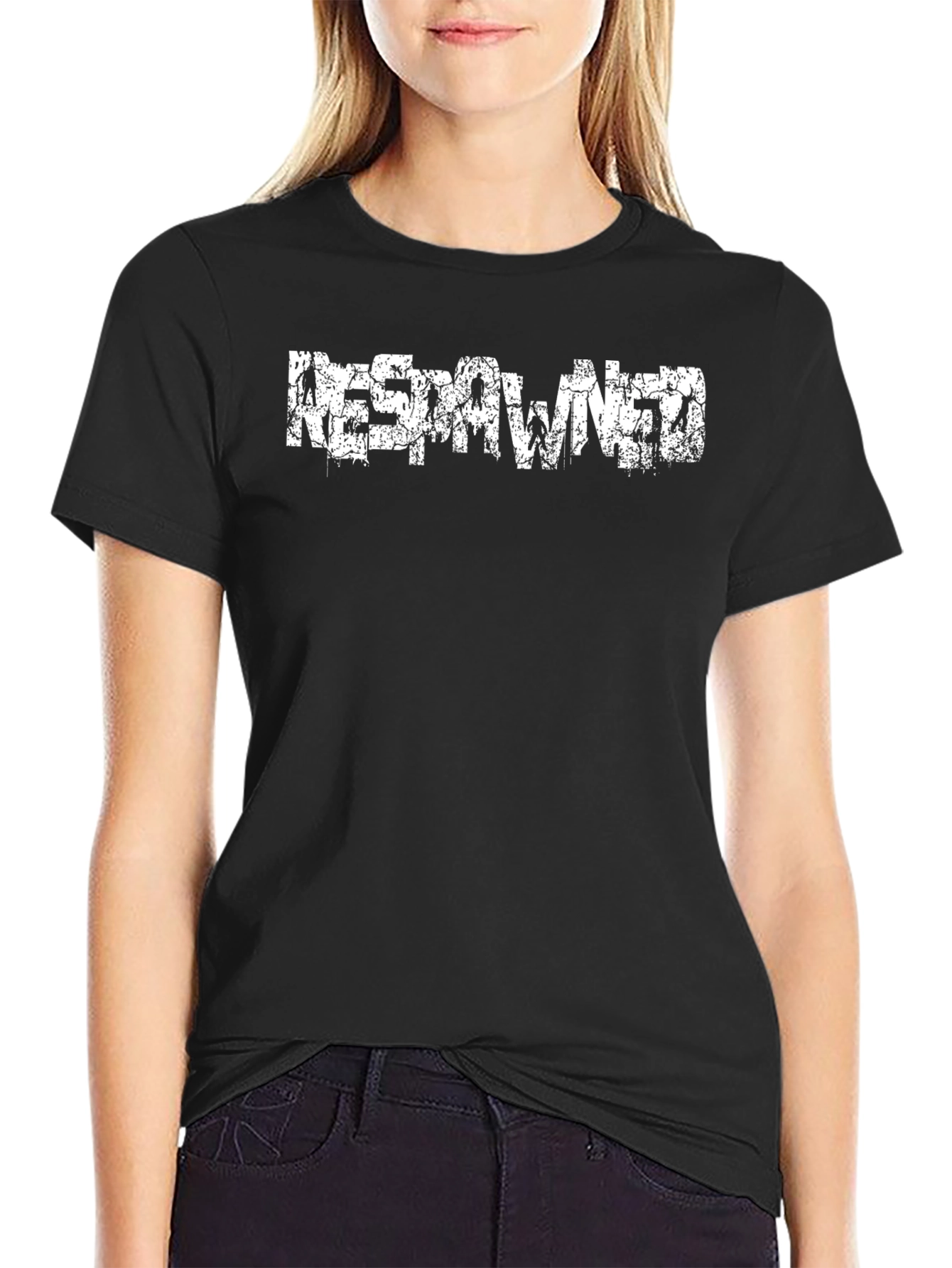 Respawned Black Graphic Tee