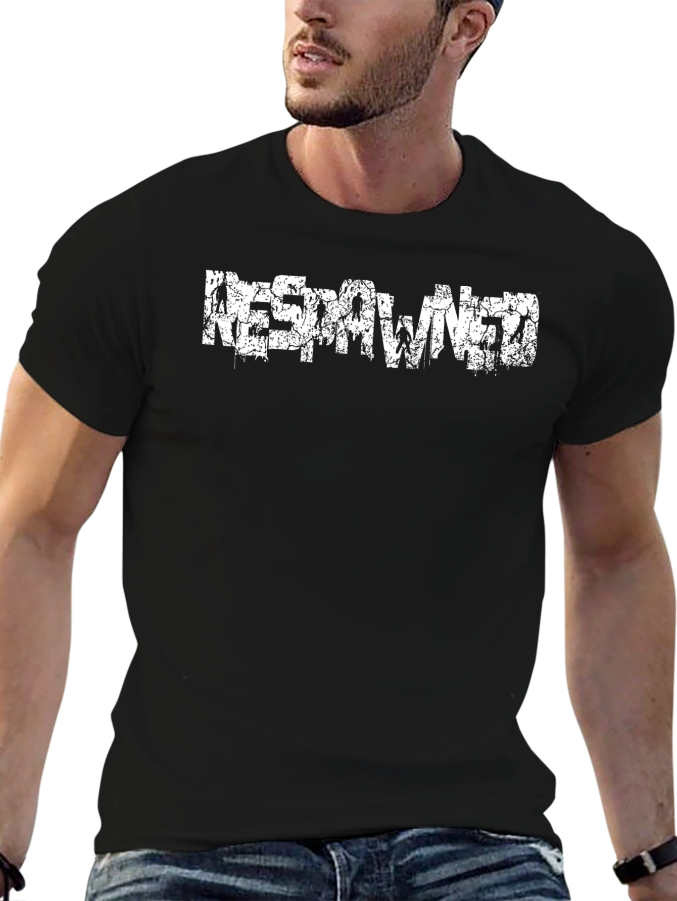 Respawned Black Graphic Tee