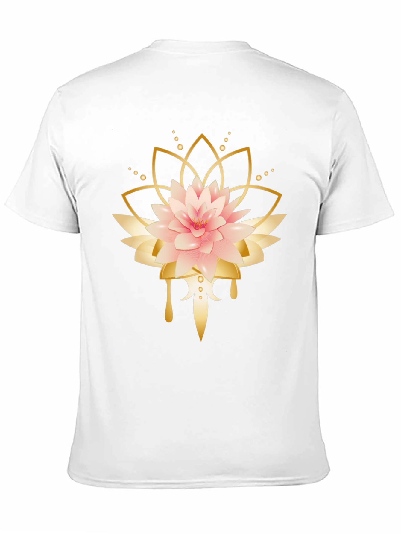Lotus Flower Graphic Black T-Shirt