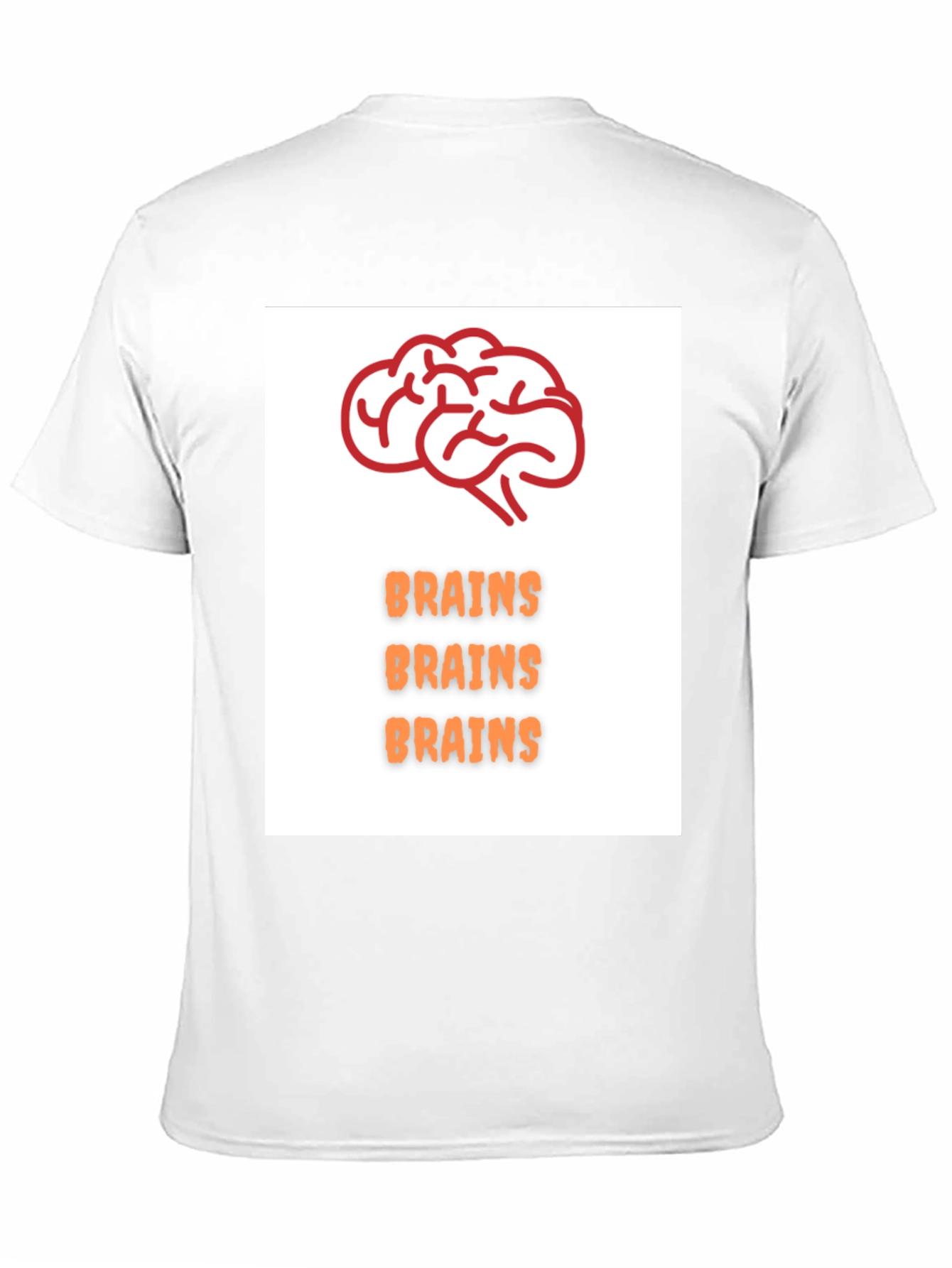 Brains T-Shirt - Black Crew Neck Tee