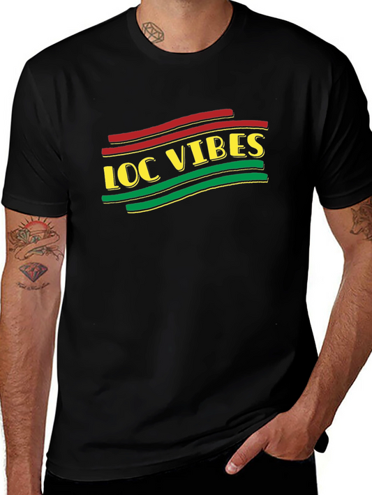 Loc Vibes Tee - Rasta Colors