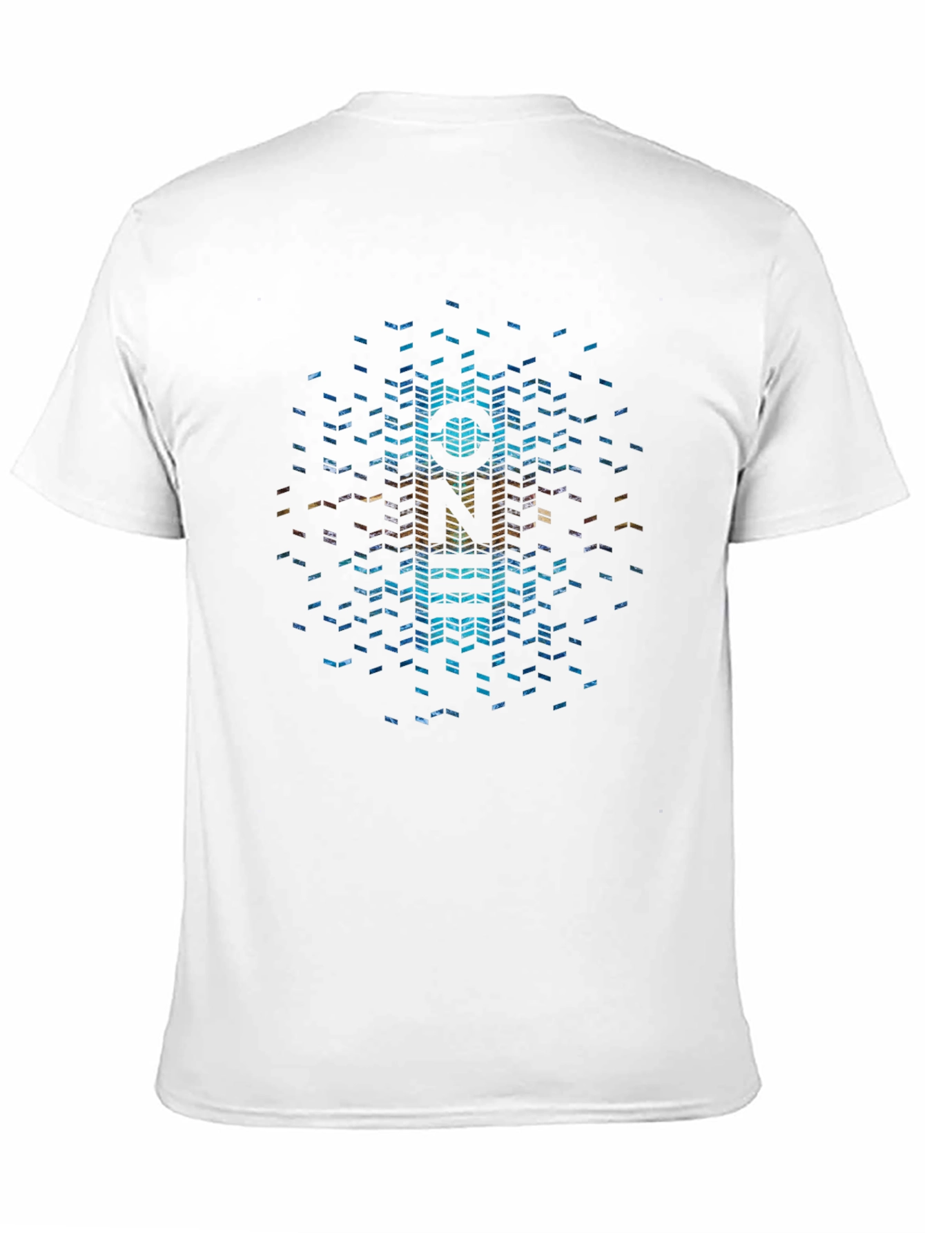 Geometric Pixel Art T-Shirt - Unique Graphic Tee