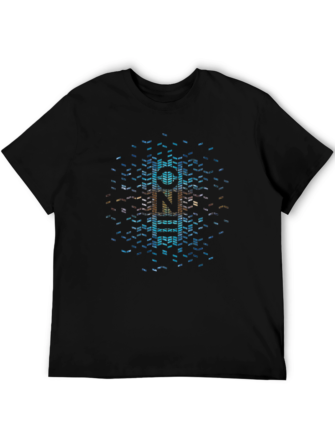 Geometric Pixel Art T-Shirt - Unique Graphic Tee