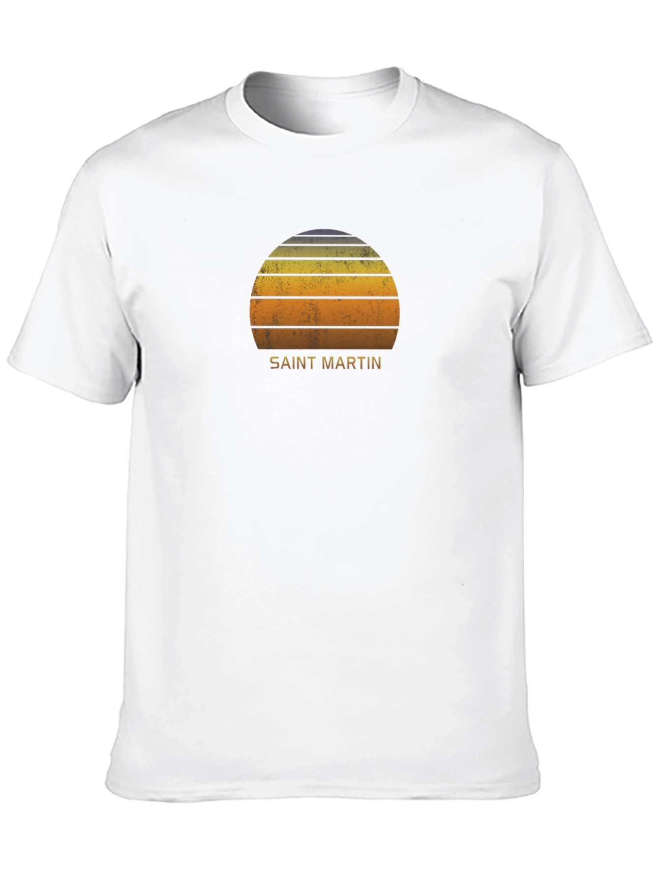 Saint Martin Sunset Graphic Tee - Retro Island Vibes