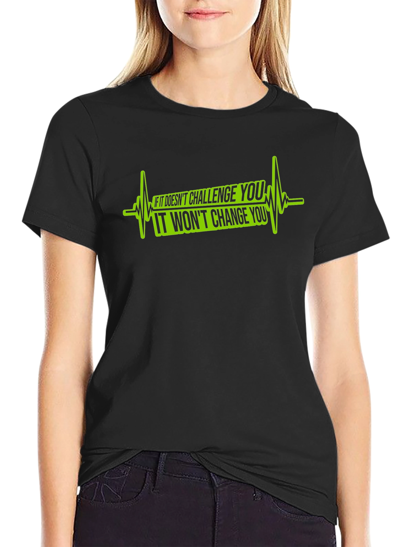 Challenge Changes You Black Graphic T-Shirt