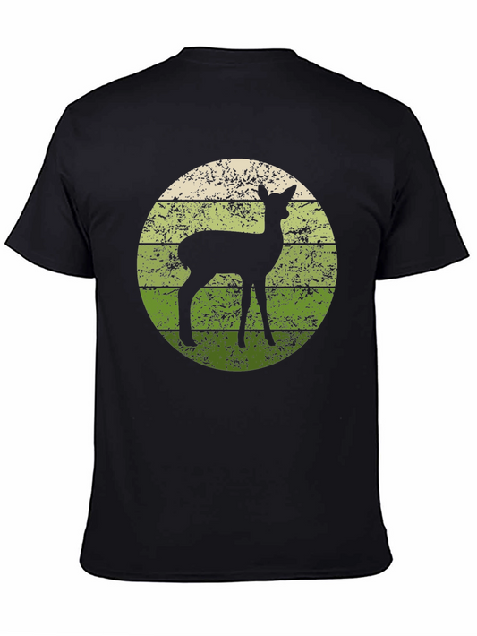 Retro Deer Graphic T-Shirt