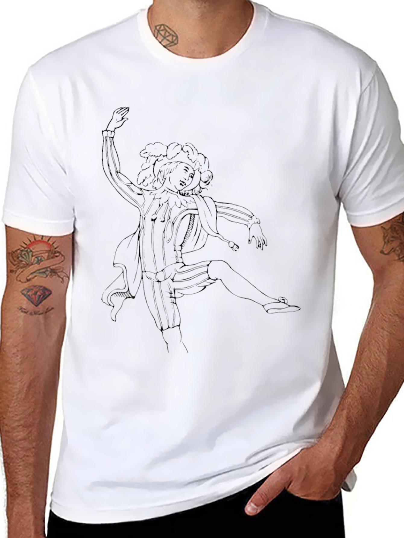 Renaissance Man Graphic Tee - Black Cotton T-Shirt